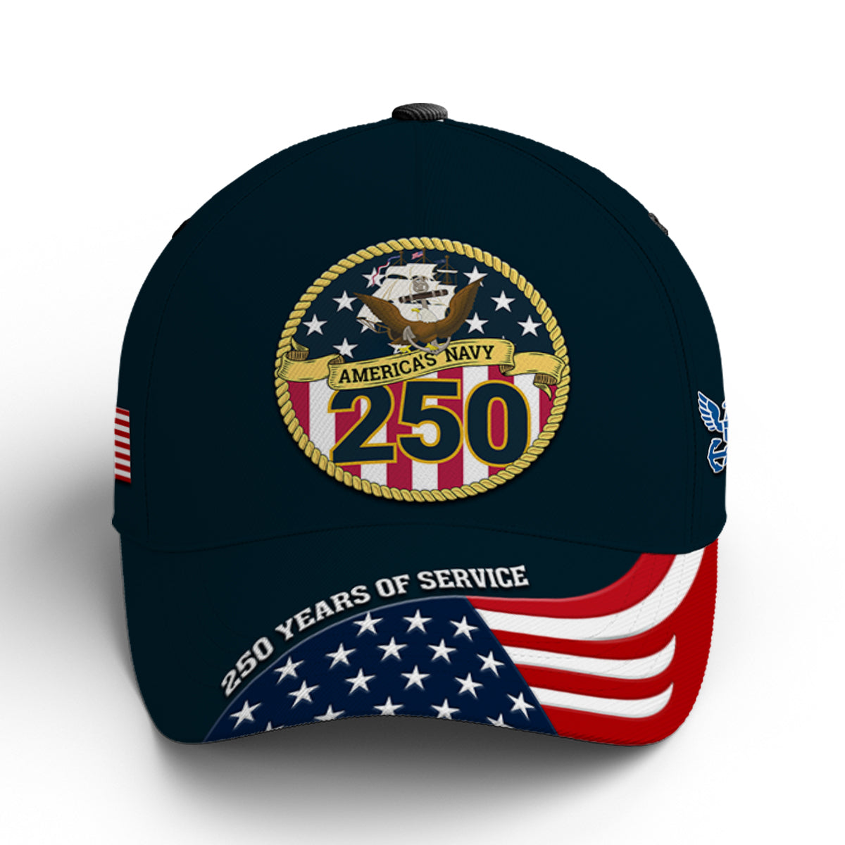 America's Navy 250 Years of Service All Over Prints Premium Classic Cap