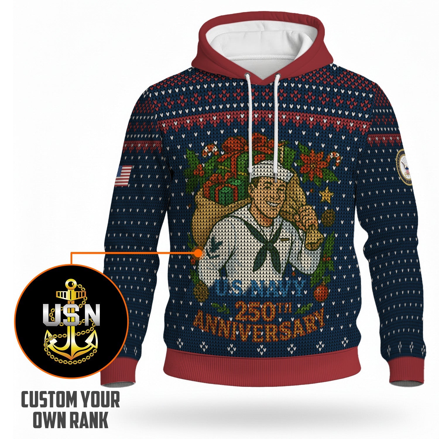 Personalized US Navy 3D All Over Print Hoodie TH3D02