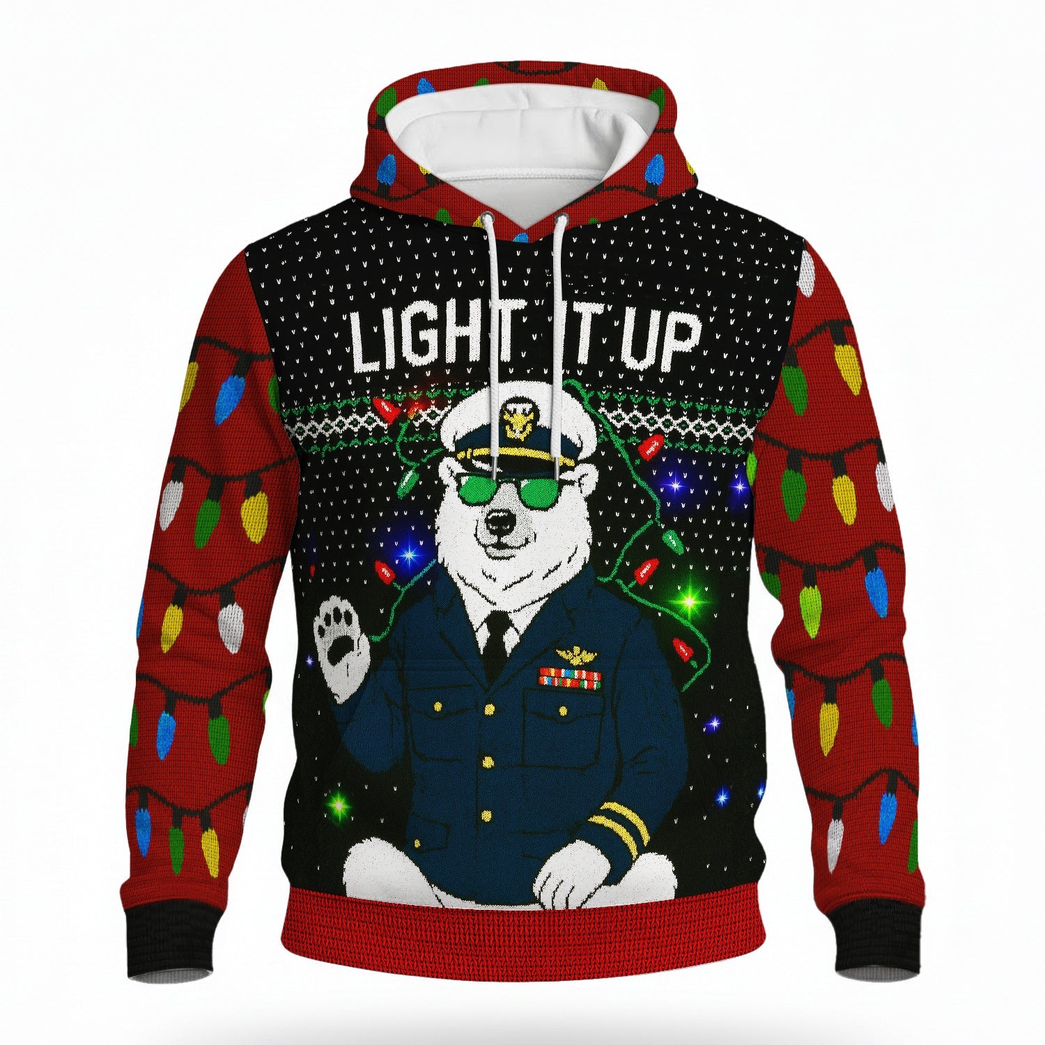 US Navy Light It Up Hoodie 3D All Over Print