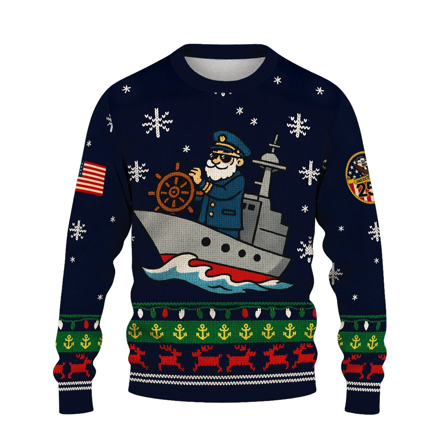 US Navy Christmas Ugly Sweater