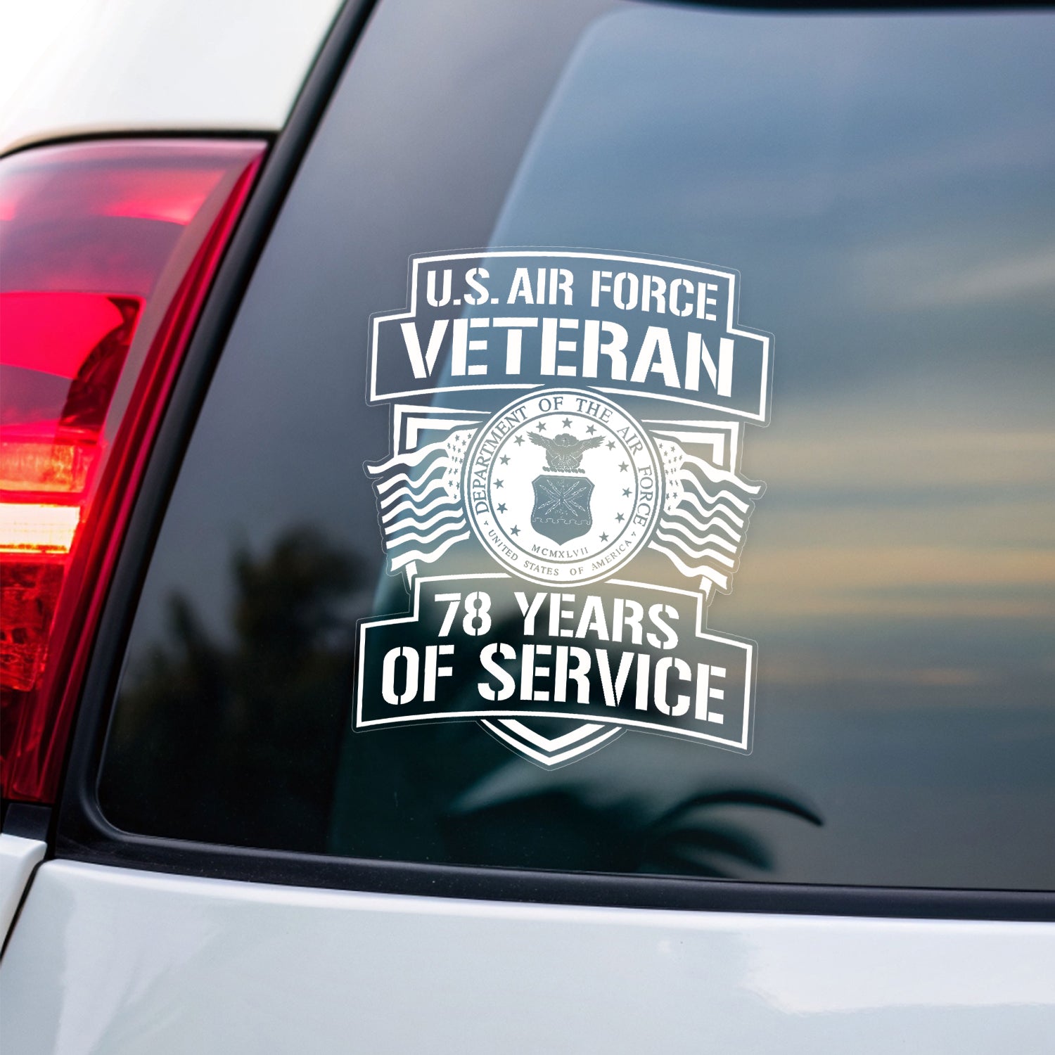 US Air Foce Veteran 78 Years Of Service Stickers