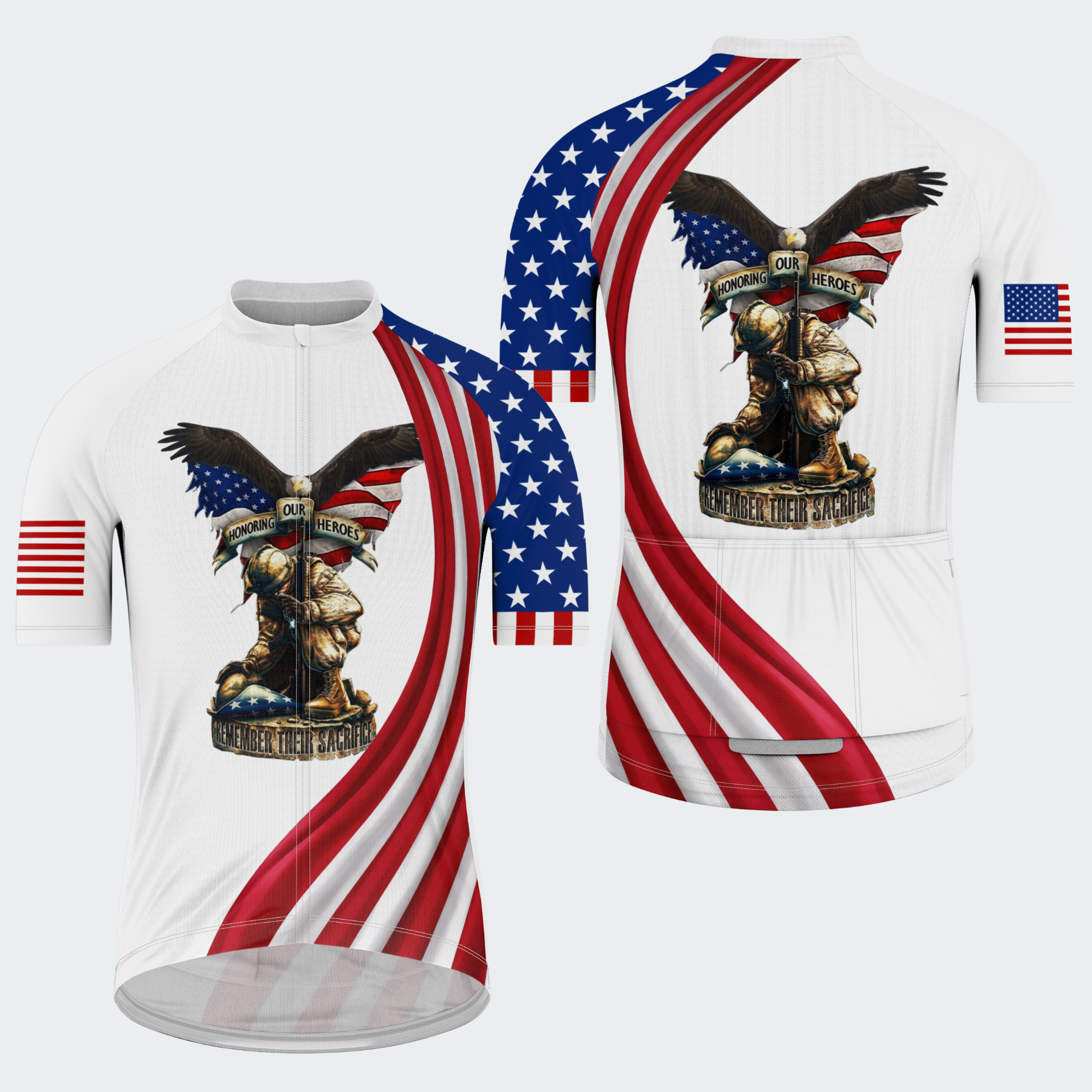 Men’s Honor & Sacrifice American Heroes Regular Fit Cycling Jersey