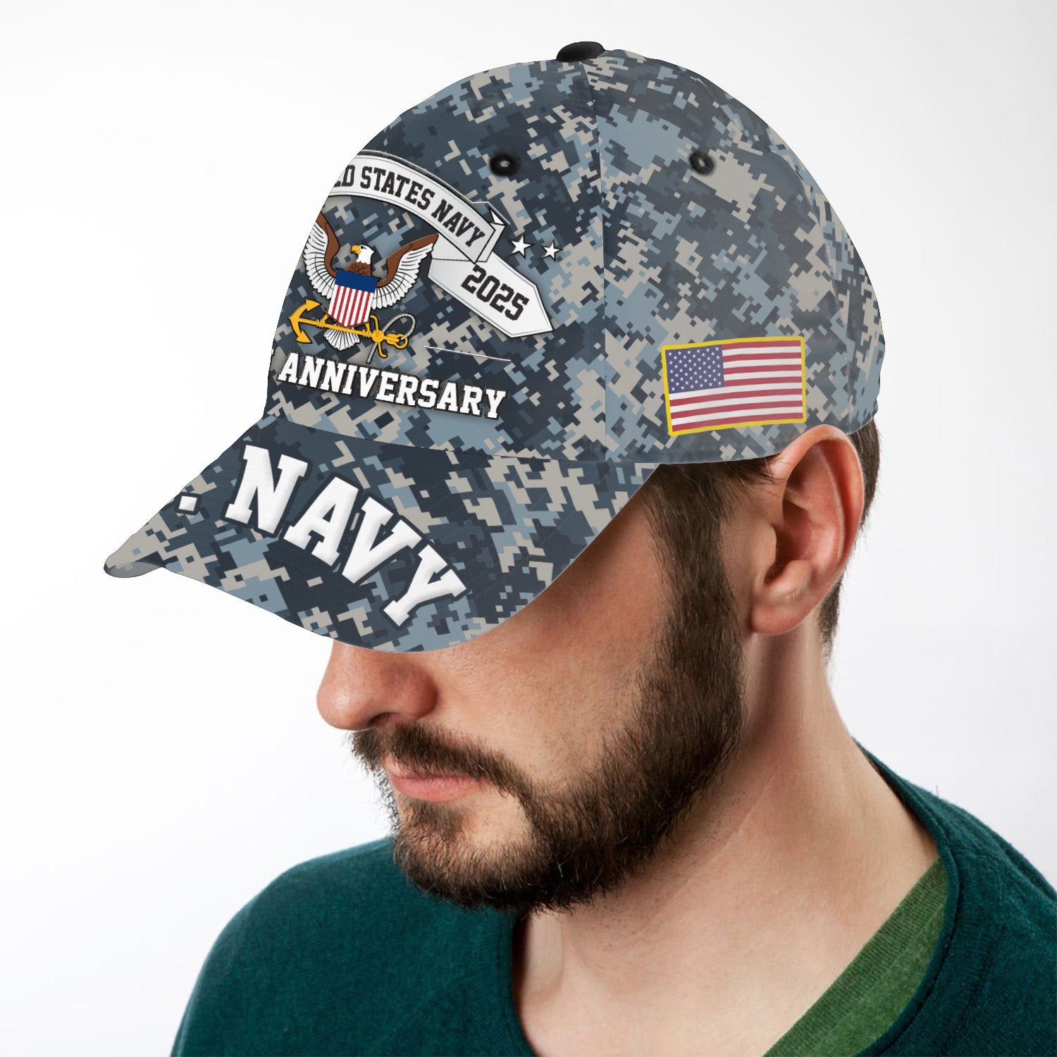 US Navy 250th Anniversary All Over Prints Premium Classic Cap