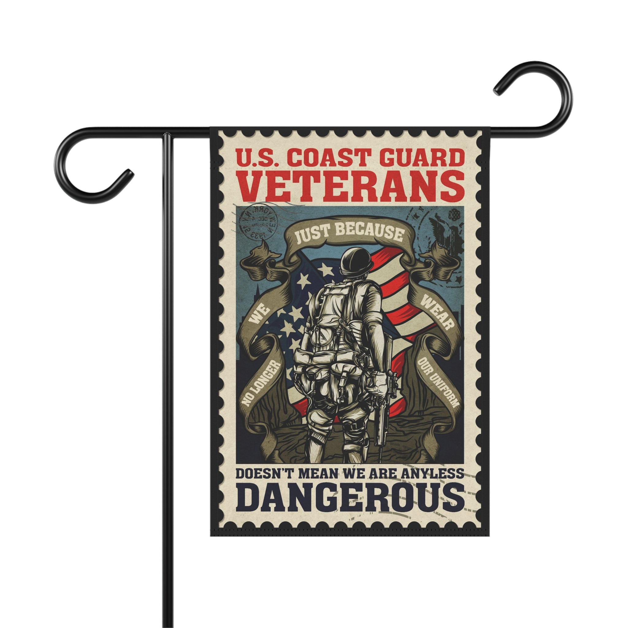 U.S. Coast Guard Veterans Garden Banner - Patriotic Outdoor Decor, Celebrate Service & Sacrifice