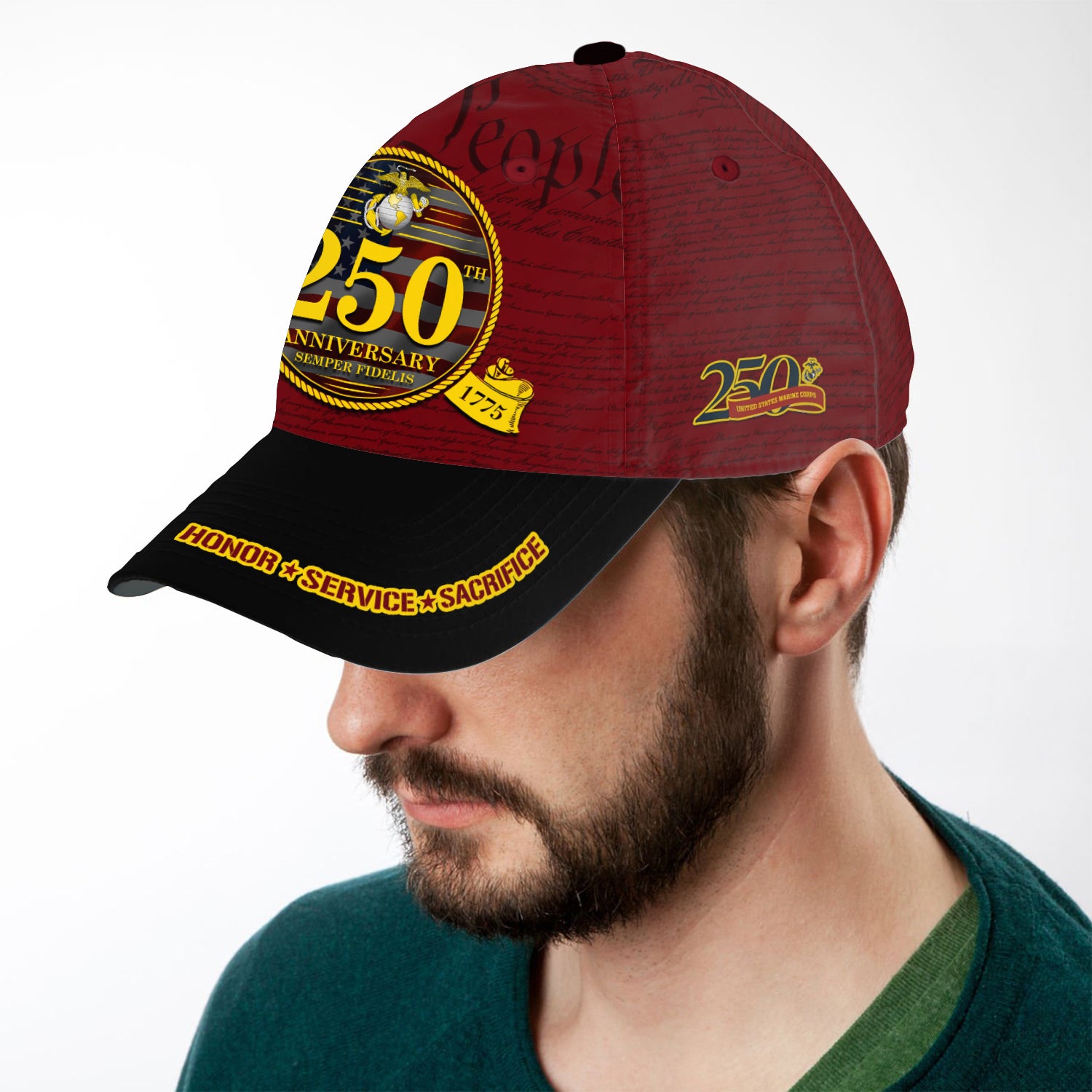 MARlNE 250th Anniversary Semper Fidelis All Over Prints Premium Classic Cap