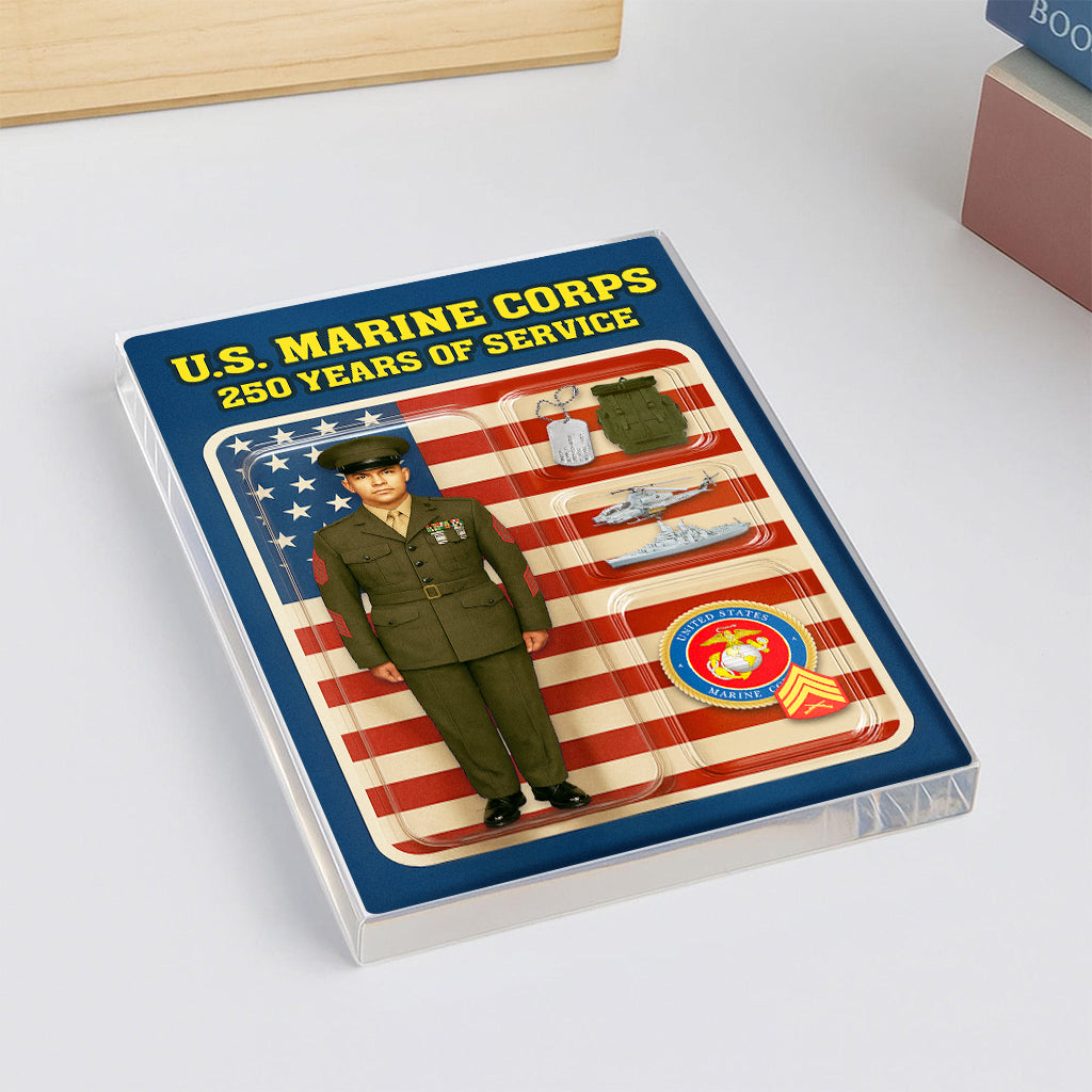 Personalized MARlNE 250th Years Of Service Custom Figure Acrylic Block