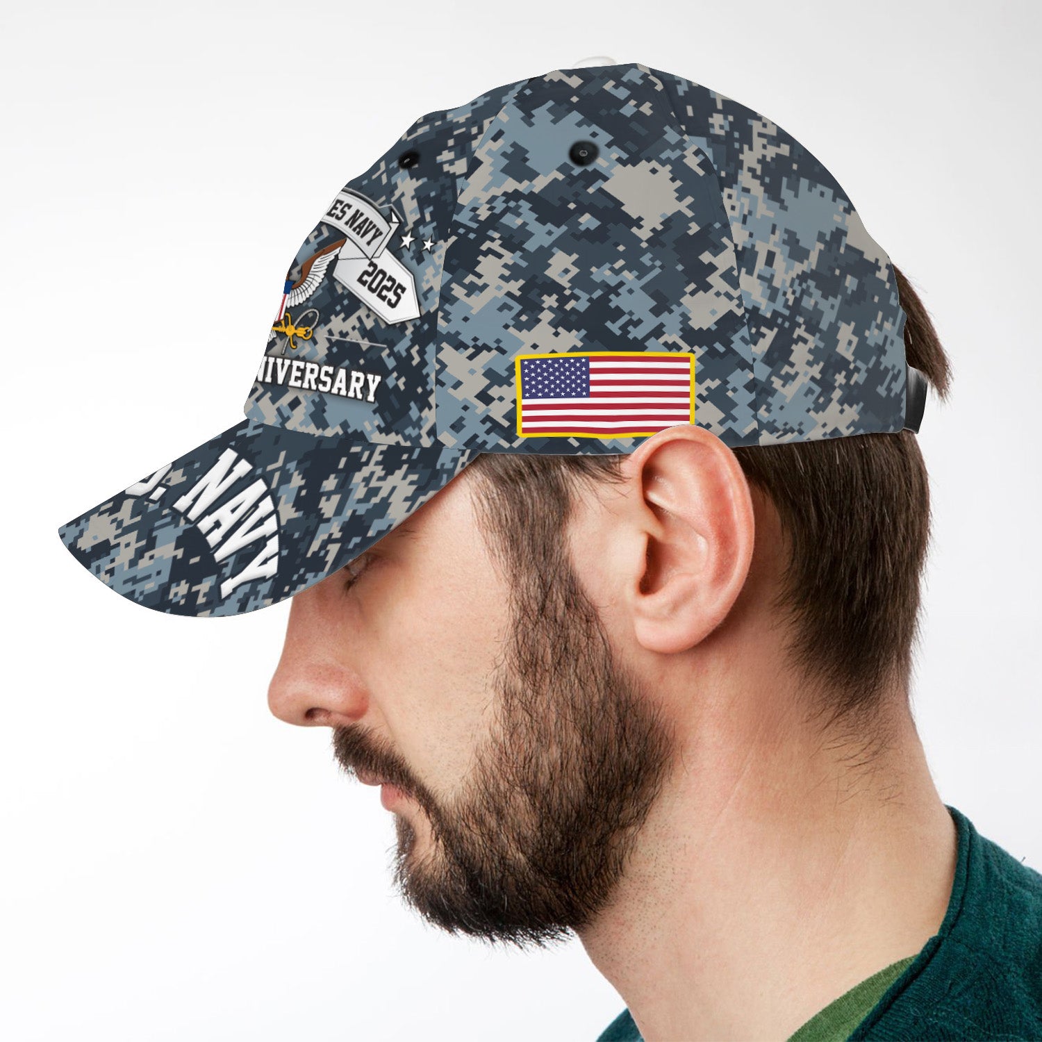 US Navy 250th Anniversary All Over Prints Premium Classic Cap