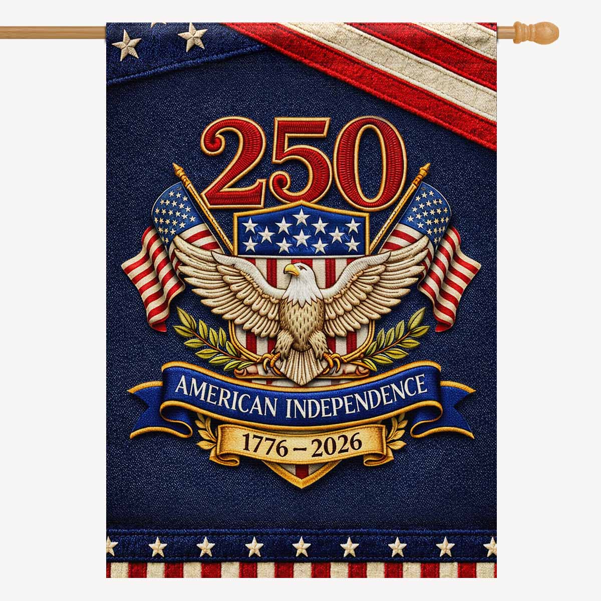 250 Years American Independence House Flag Patriotic Eagle USA Flag Decor