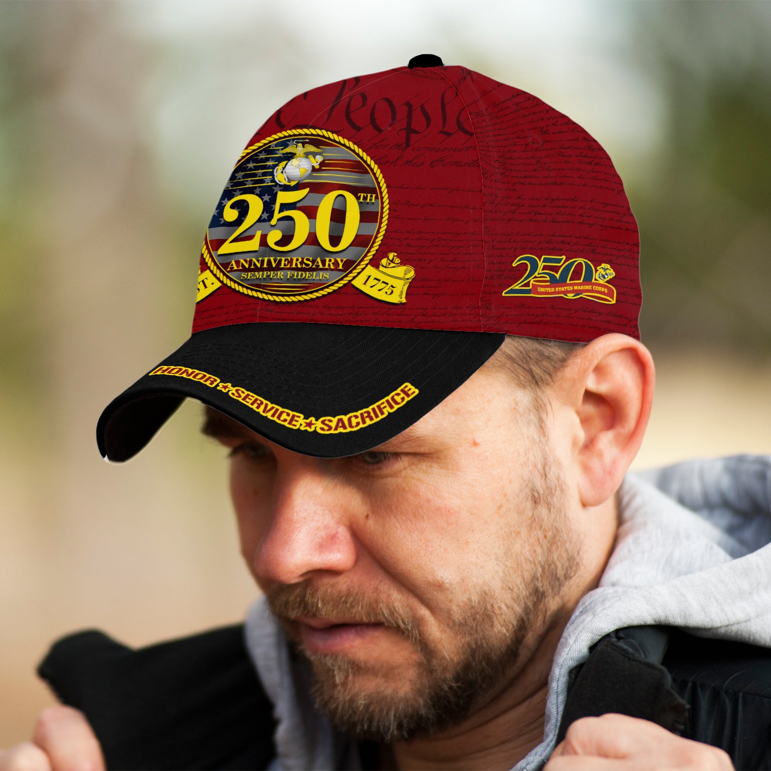 MARlNE 250th Anniversary Semper Fidelis All Over Prints Premium Classic Cap