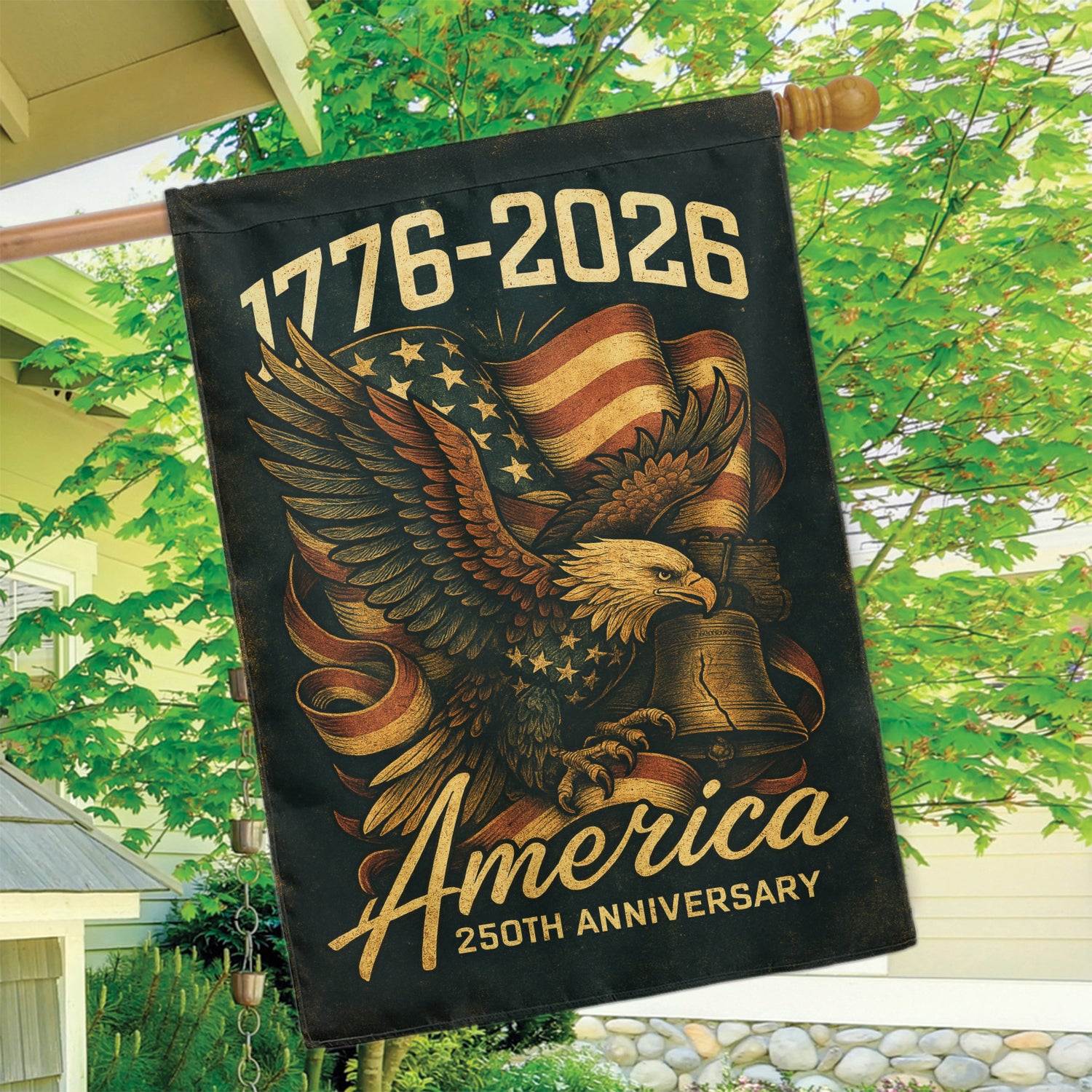 1776 - 2026 America 250th Anniversary House Flag 28''x40'' Twin-Side Printing