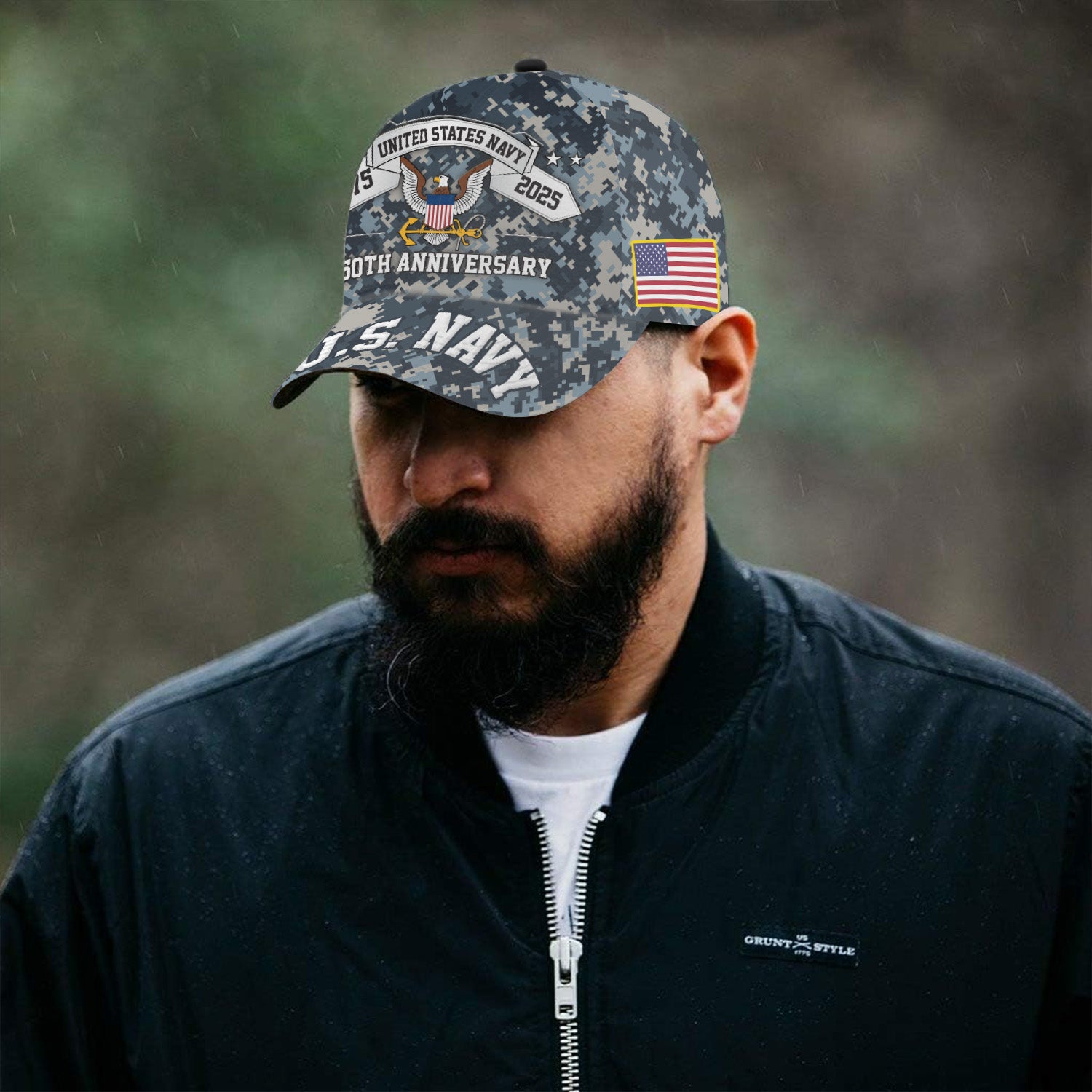 US Navy 250th Anniversary All Over Prints Premium Classic Cap