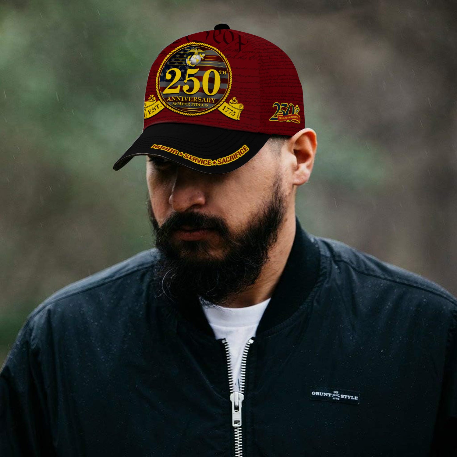 MARlNE 250th Anniversary Semper Fidelis All Over Prints Premium Classic Cap