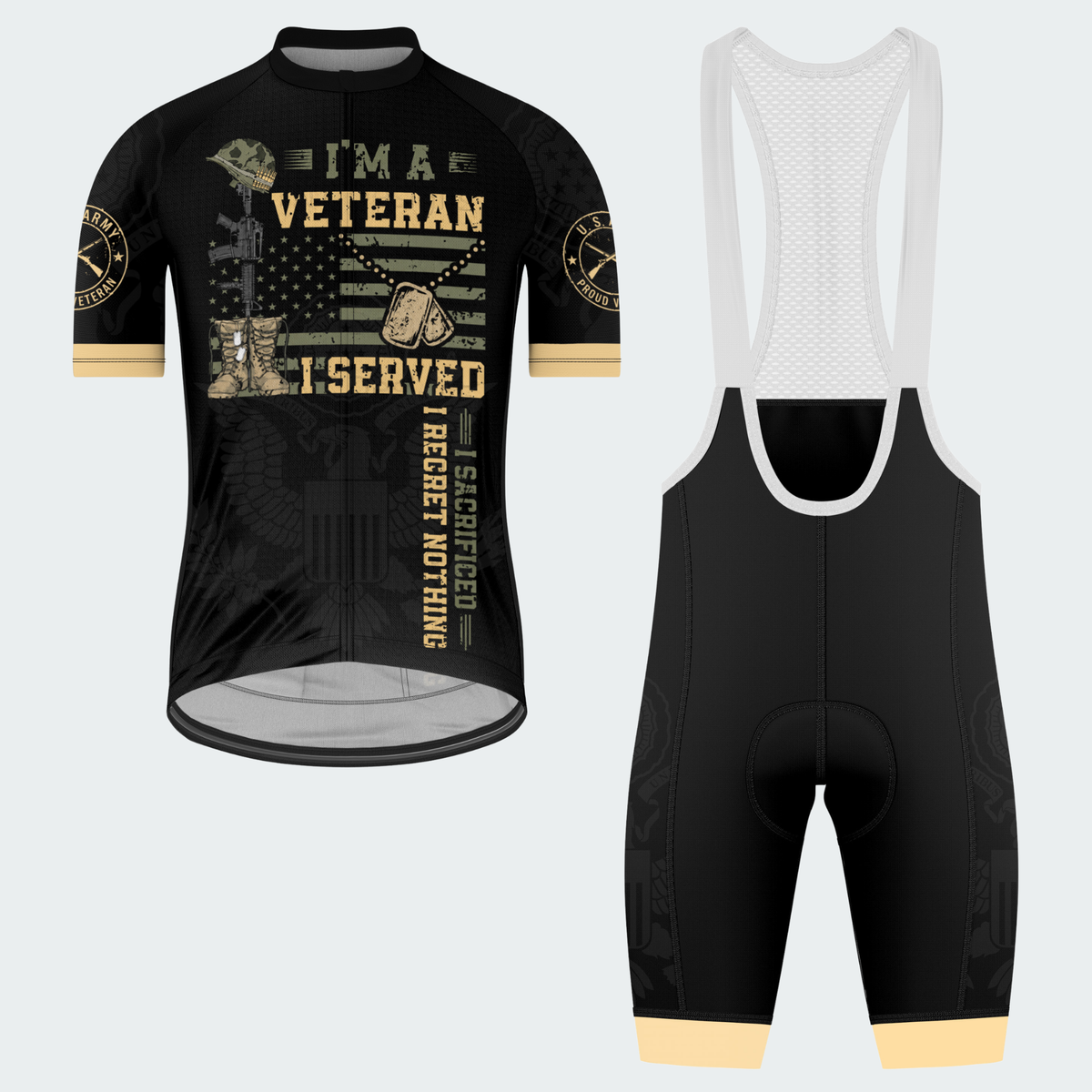Men’s Personalized U.S. Army I Served Veteran Cycling Jersey & Kit