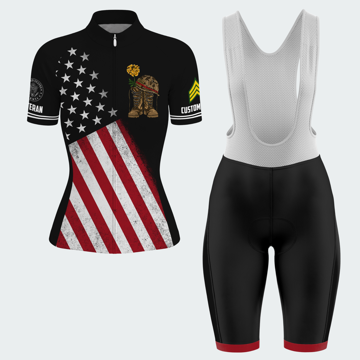 Women’s Personalized Army Female Veteran DD-214 Cycling Jersey & Kit