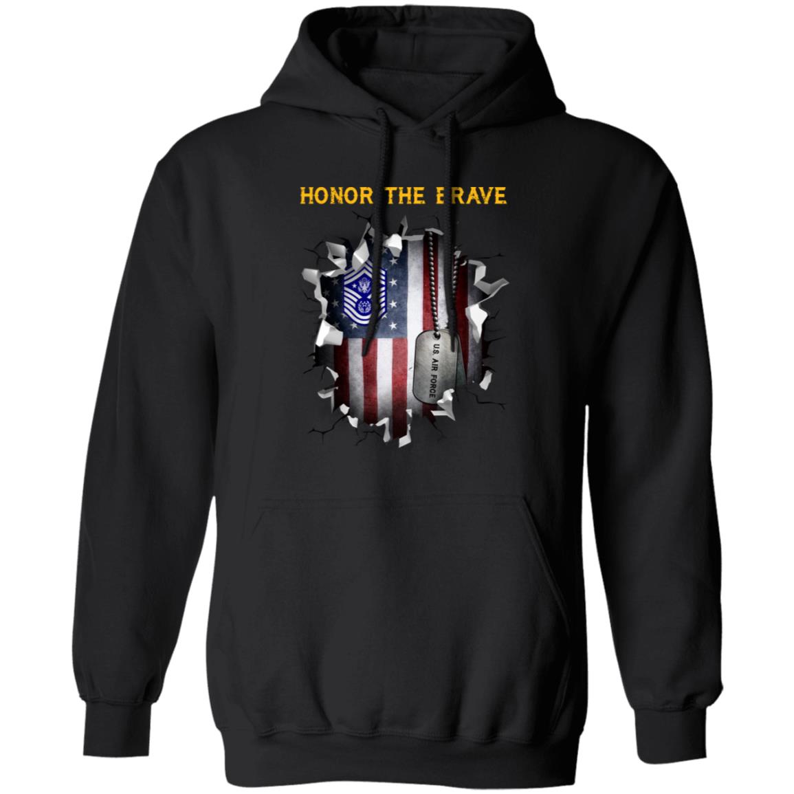 US Air Force E-9 CMSAF USAF - Honor The Brave Front Shirt