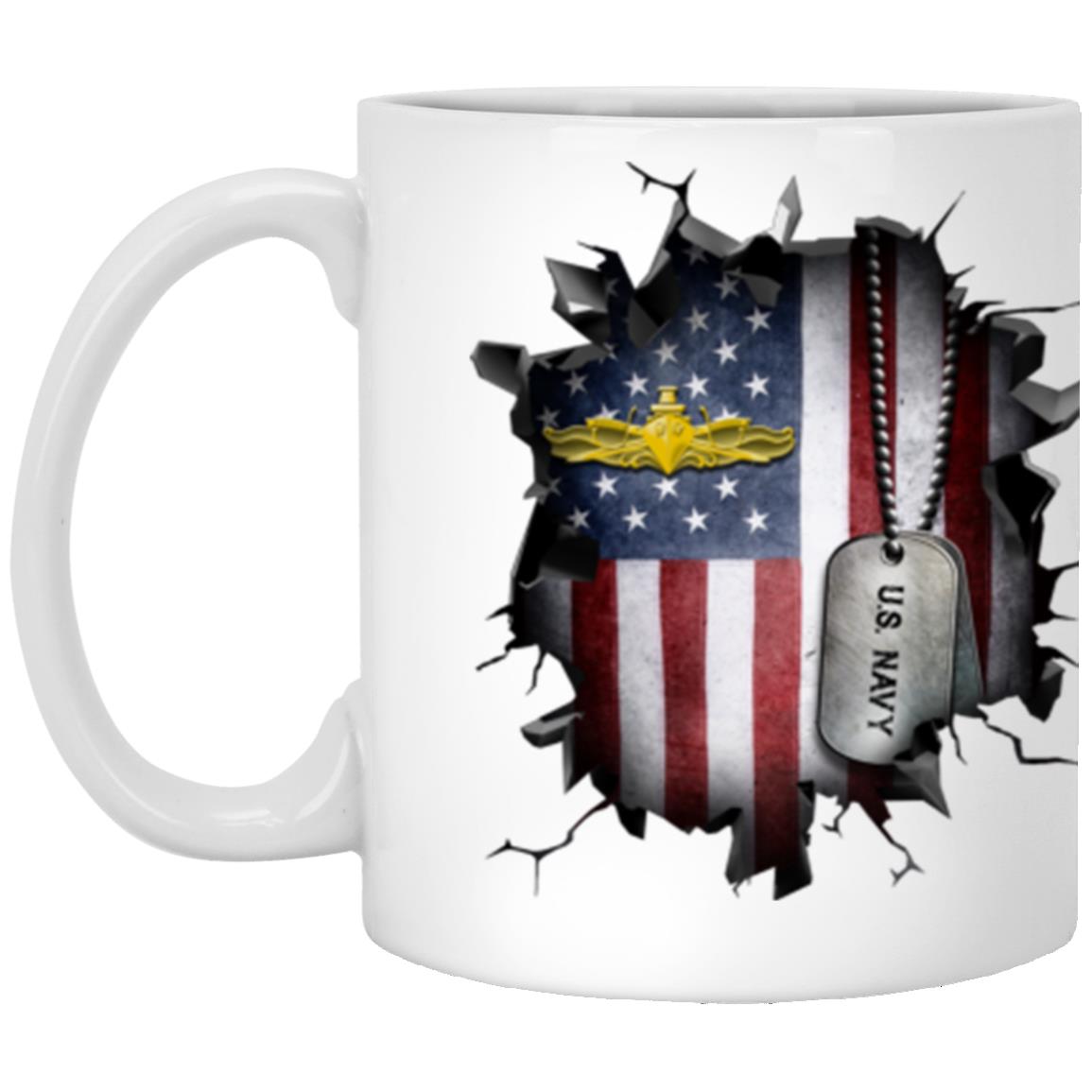 US Navy Surface Warfare Officer 3D Break Effect Coffee Mug 11oz - 15oz White Mug