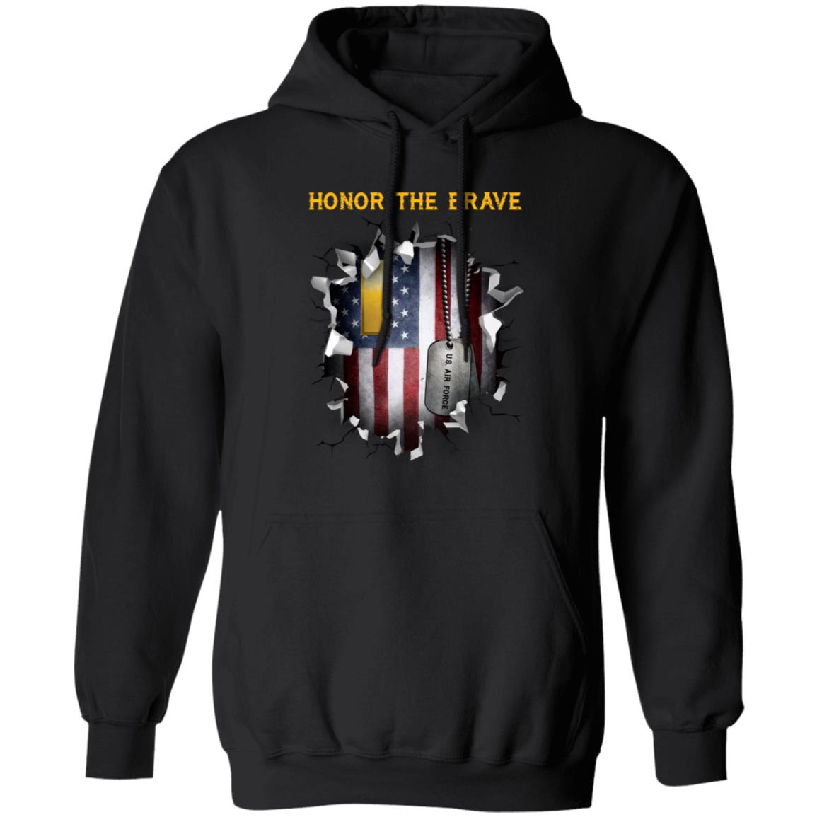 US Air Force O-1 Second Lieutenant 2d Lt O1 Commissioned Officer - Honor The Brave - Honor The Brave Front Shirt