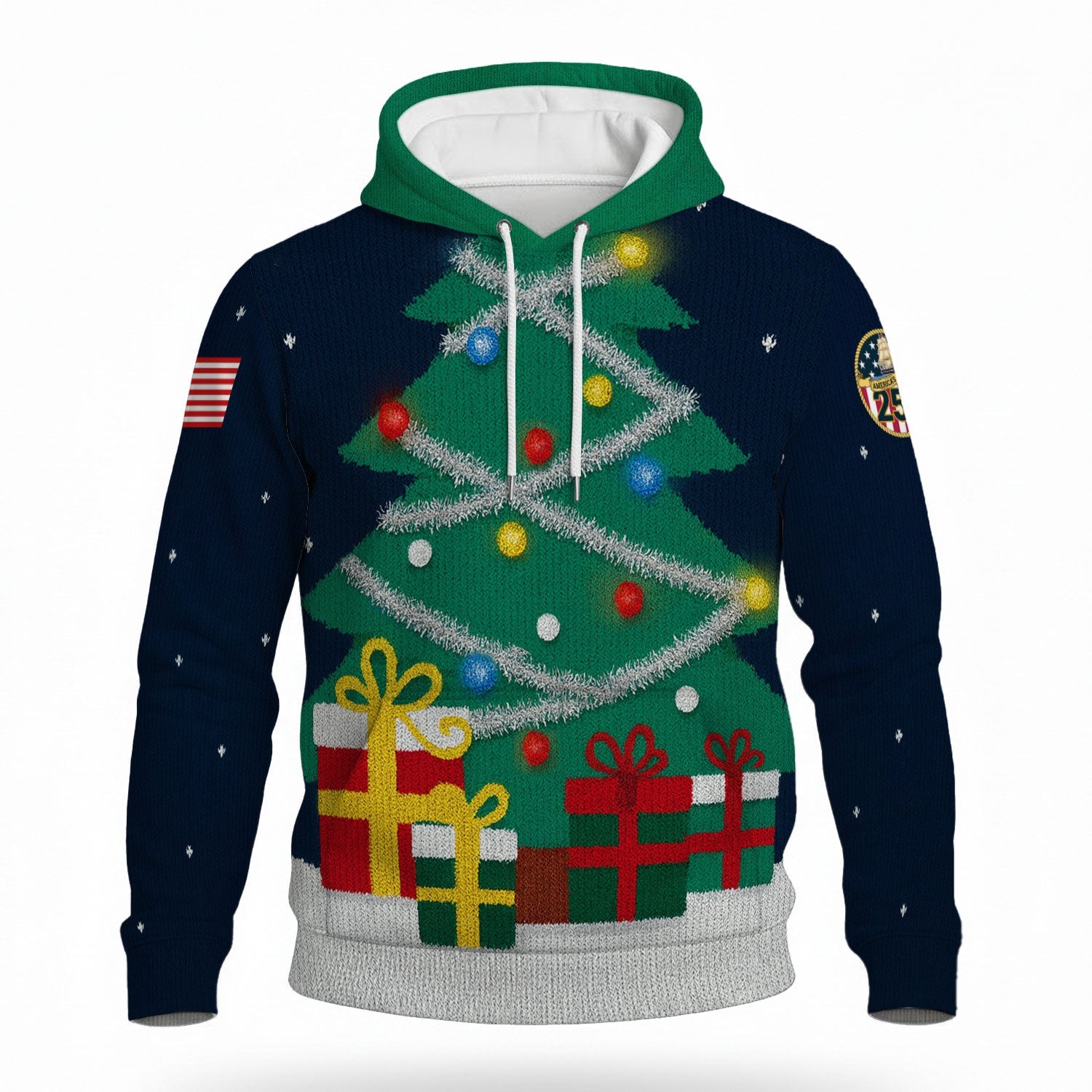 US Navy 3D All Over Print Hoodie Xmas Tree