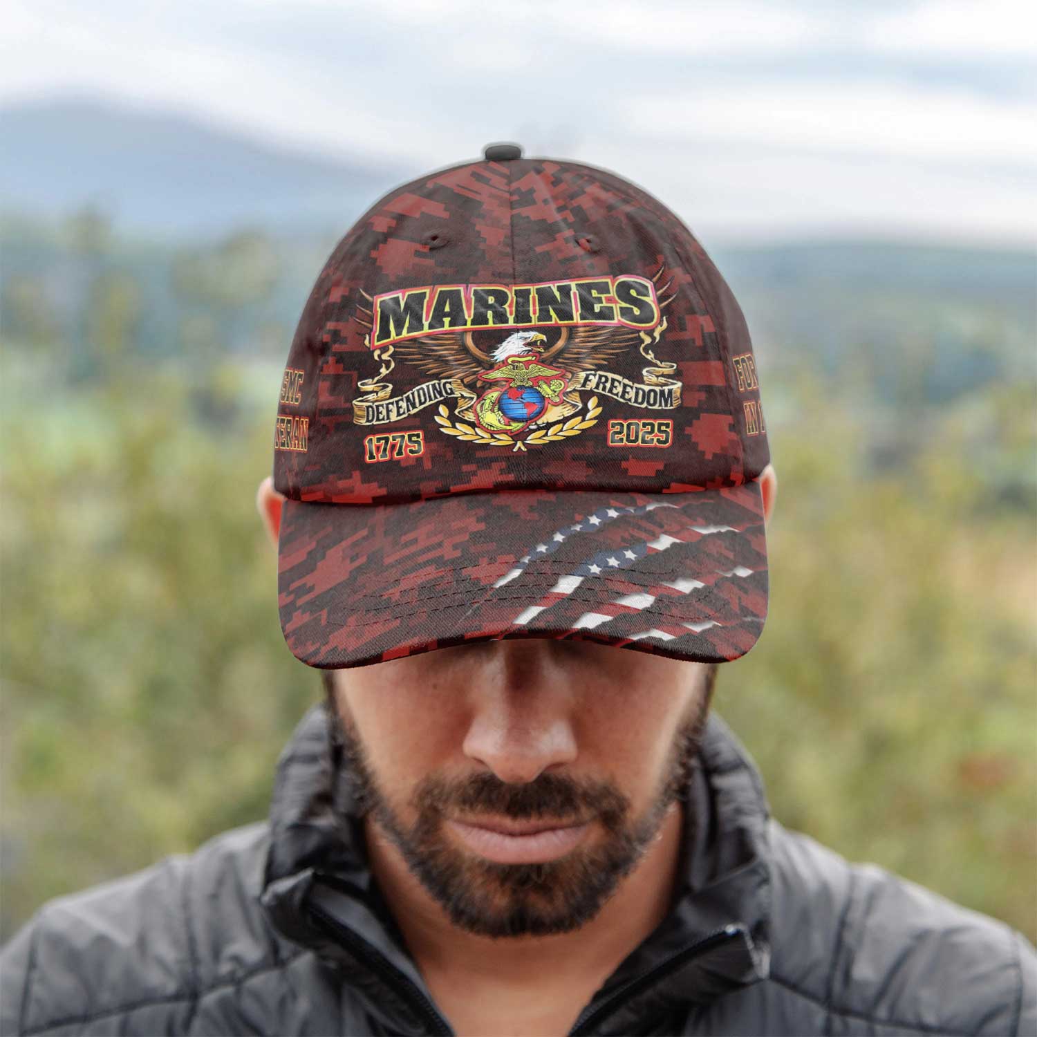MARlNE Defending Freedom 1775-2025 All Over Prints Premium Classic Cap