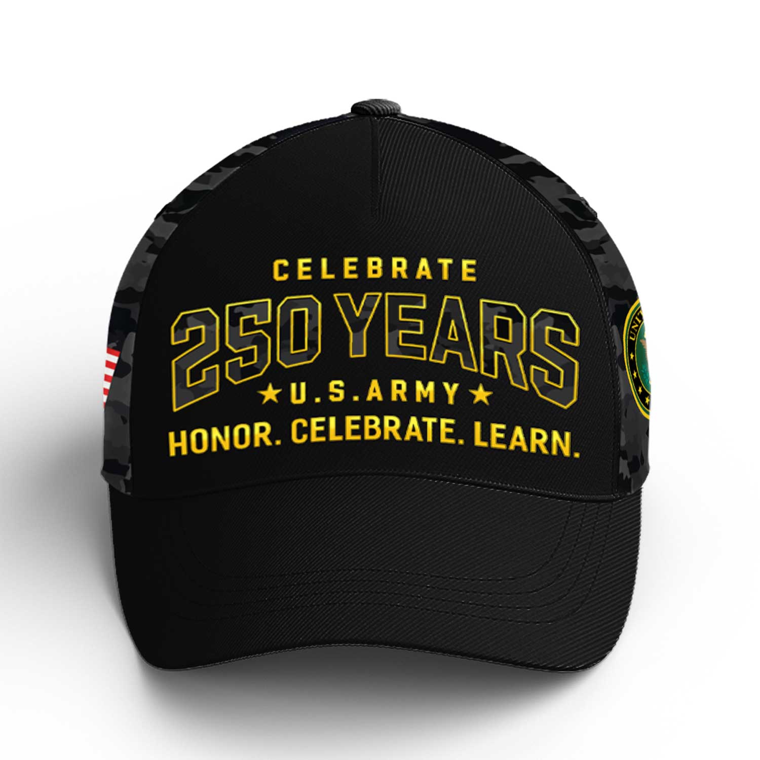 US Army Celebrate 250 Years All Over Prints Premium Classic Cap