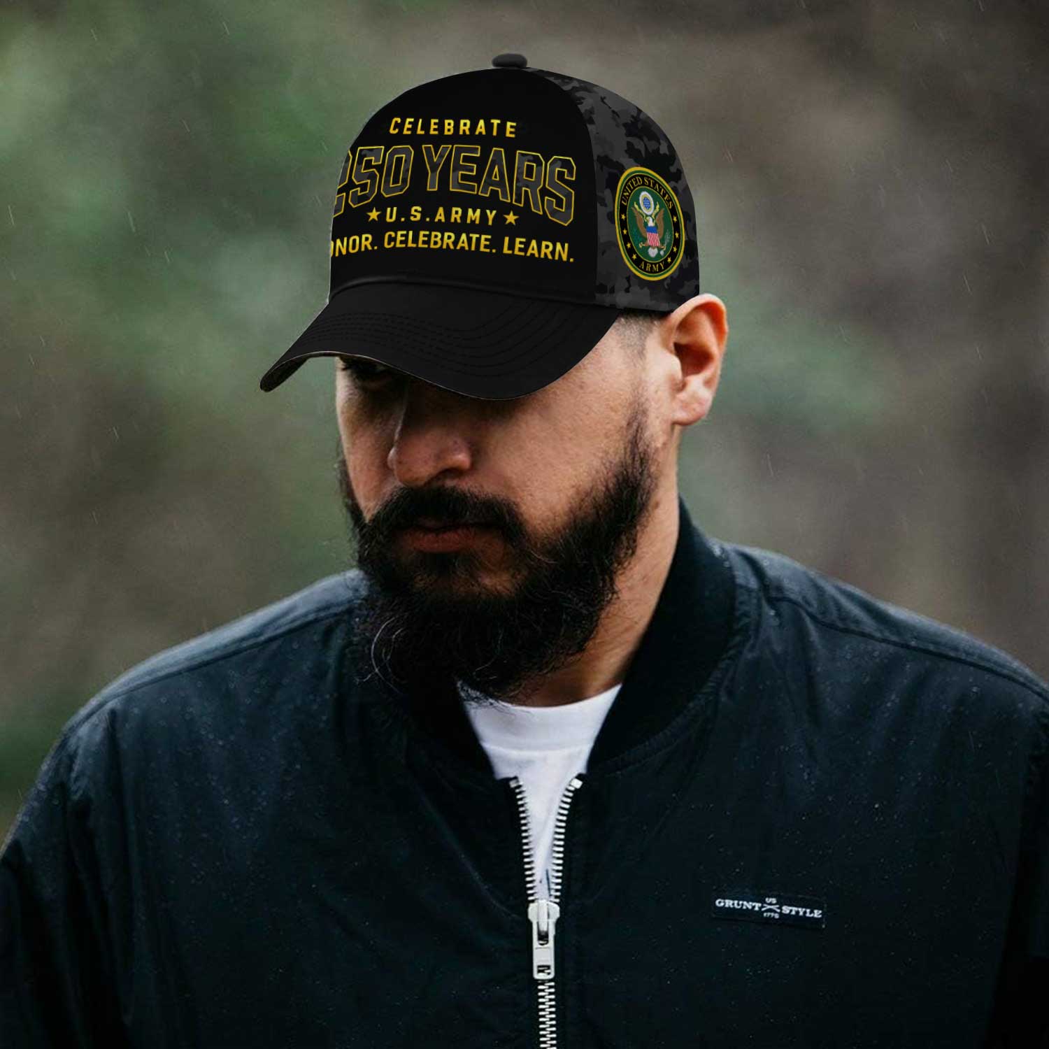 US Army Celebrate 250 Years All Over Prints Premium Classic Cap