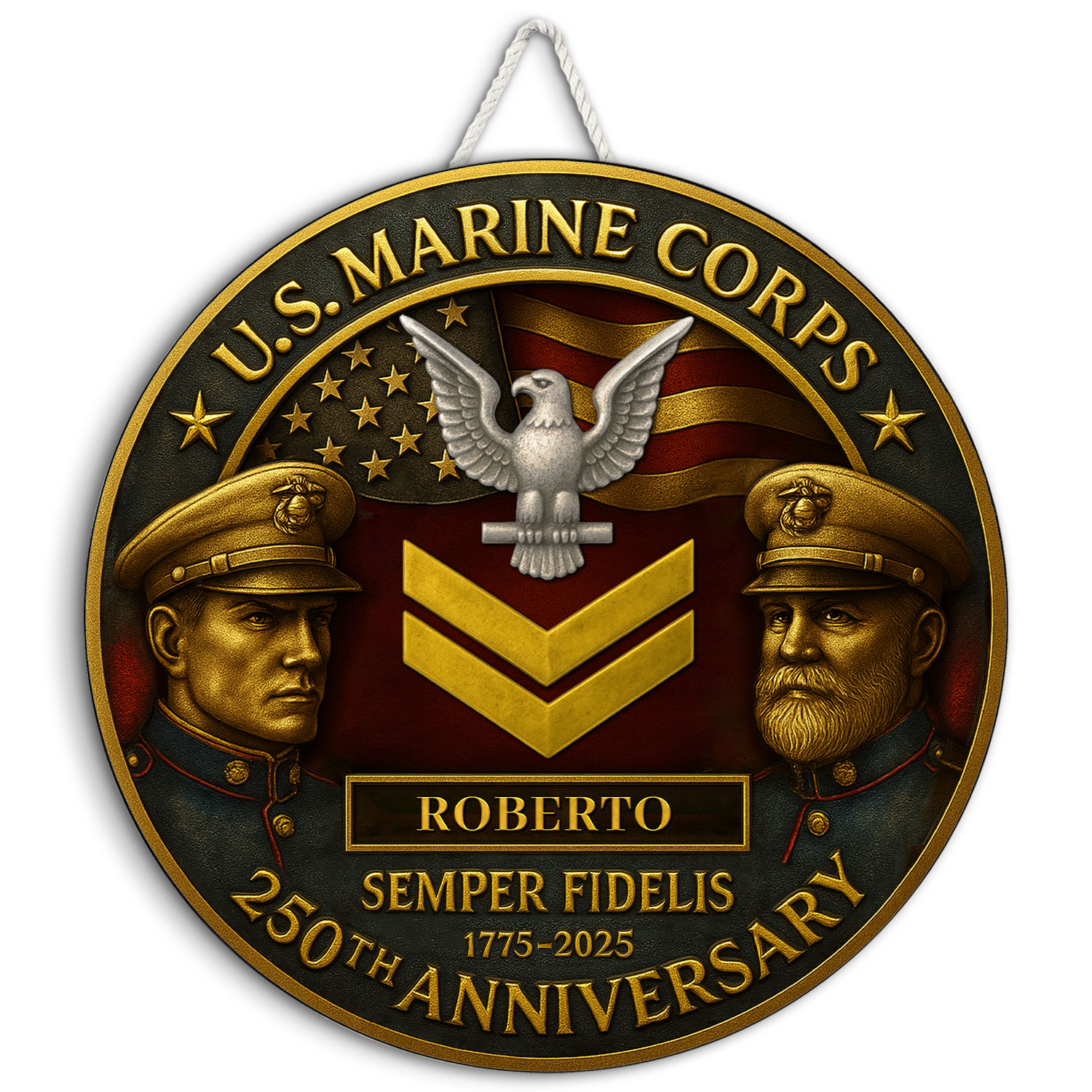 250th MARlNE Corps Anniversary Wooden Sign