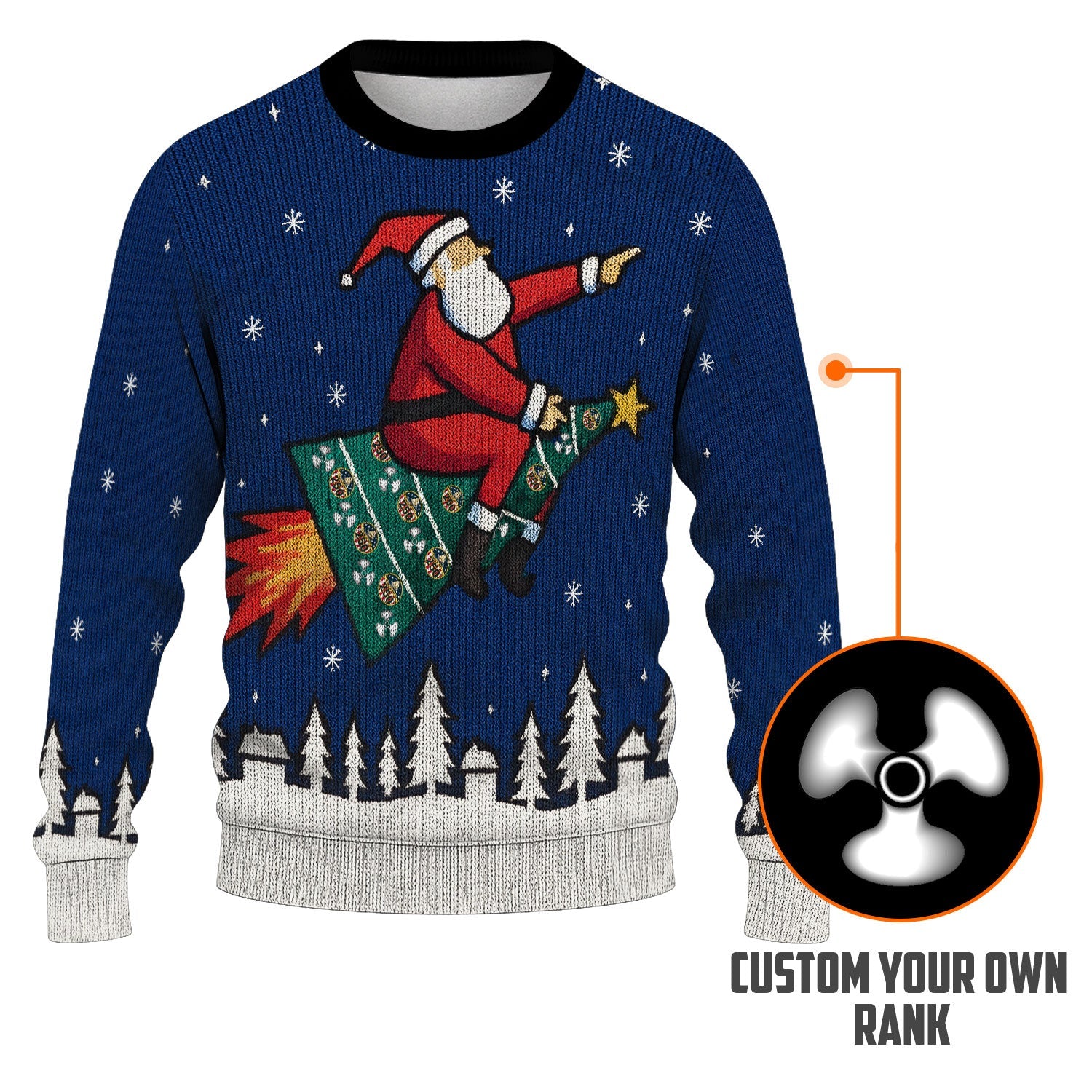 Personalized US Navy Christmas Ugly Sweater KAUST13