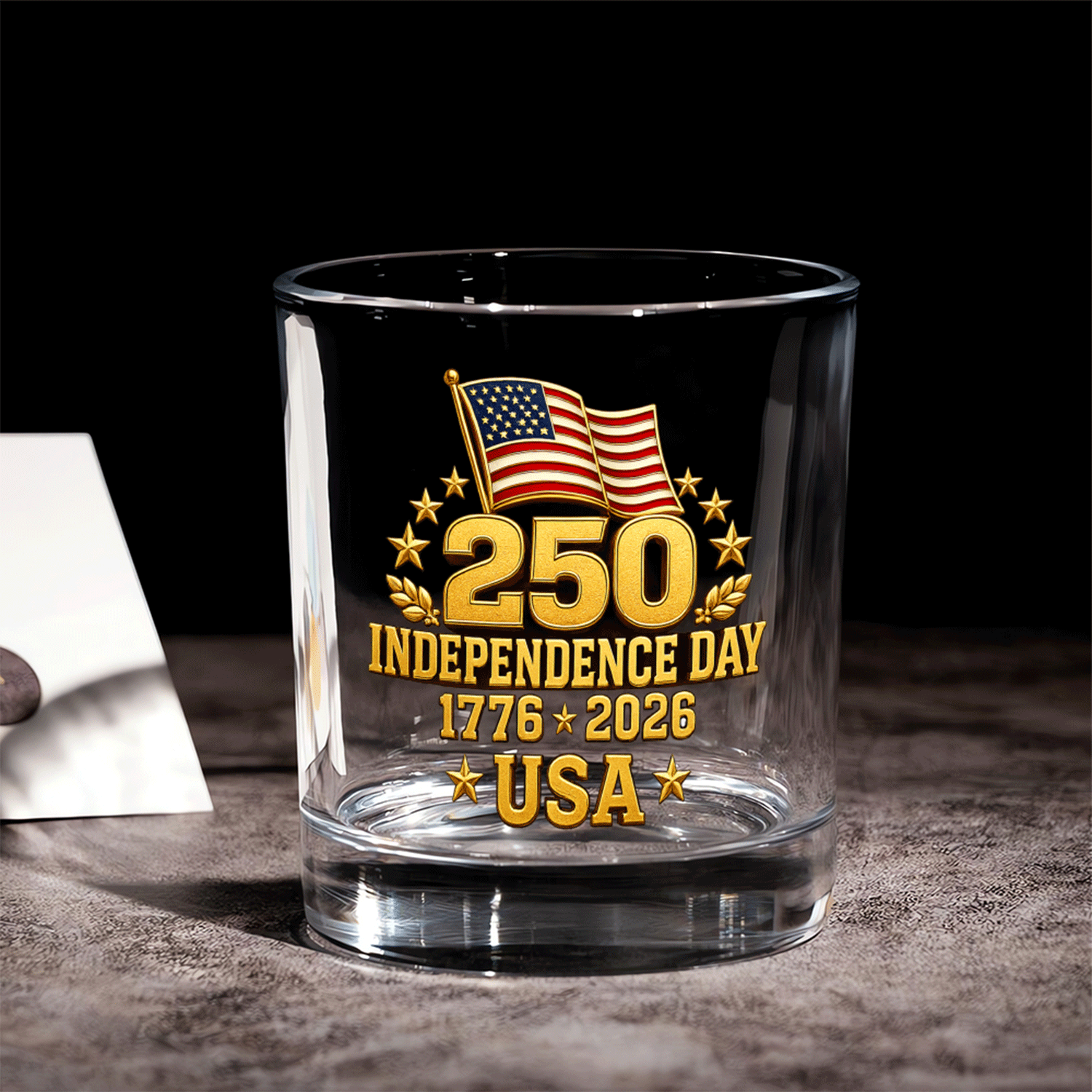 America 250 Whiskey Glass Independence Anniversary Gift