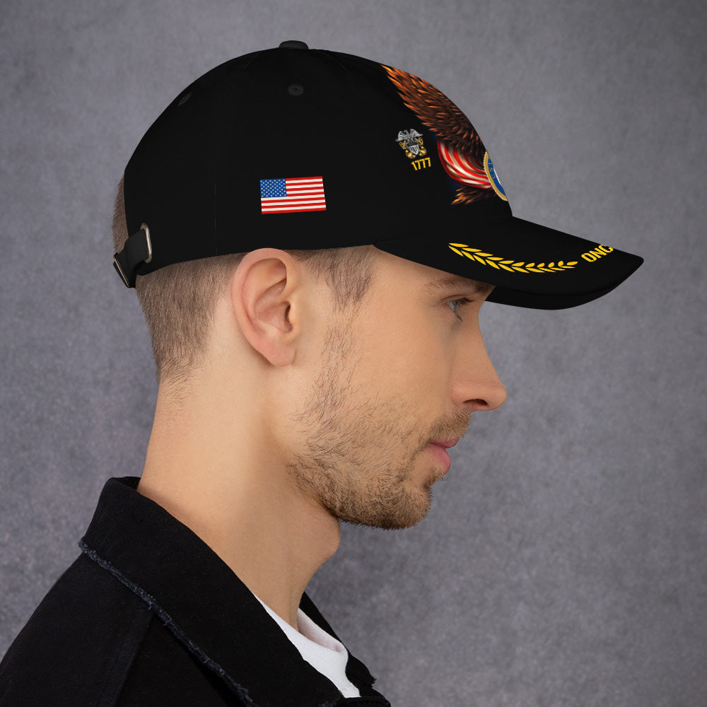 Custom Ranks/Insignia, Personalized Name And Years Served All Over Prints Premium Classic Cap JAOVC15