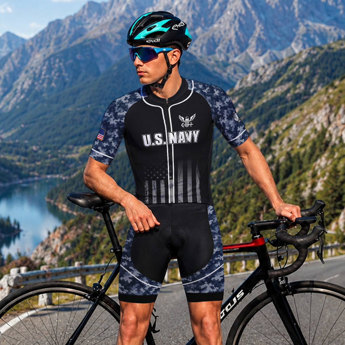 Personalized U.S. Navy 250th Cycling Jersey Kit