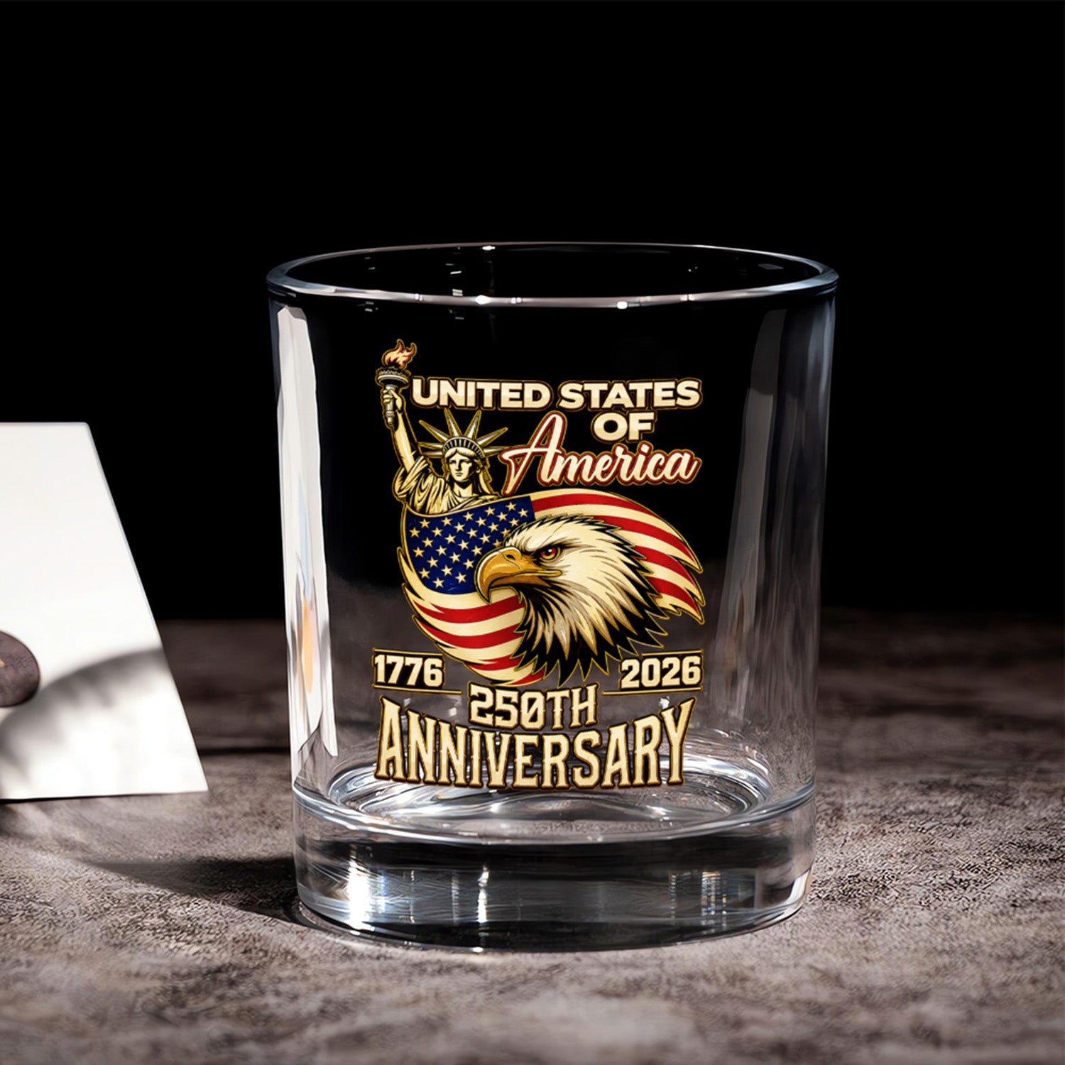 USA 1776-2026 Whiskey Glass Limited Edition