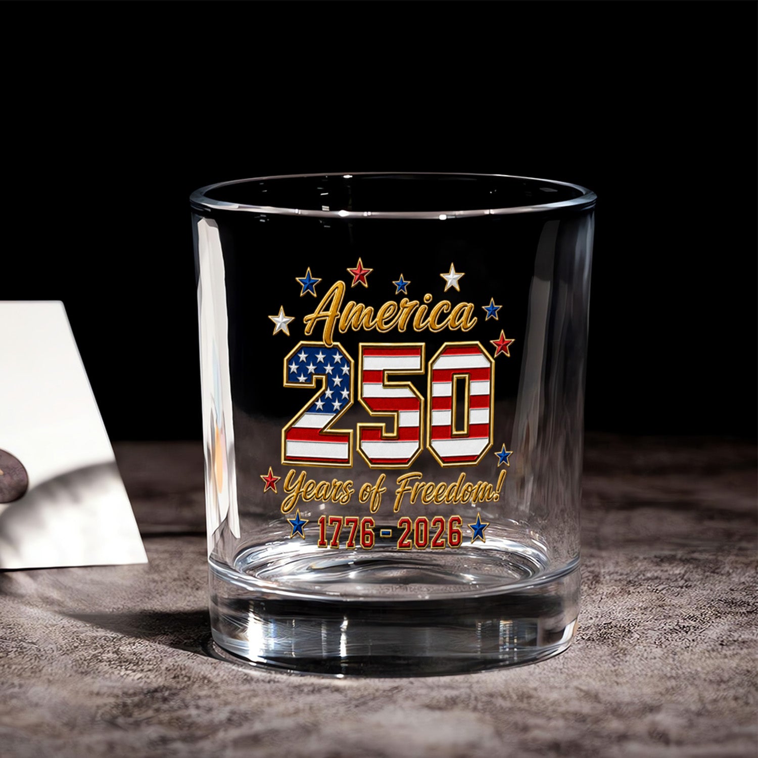 America 250 Freedom Whiskey Glass Gift