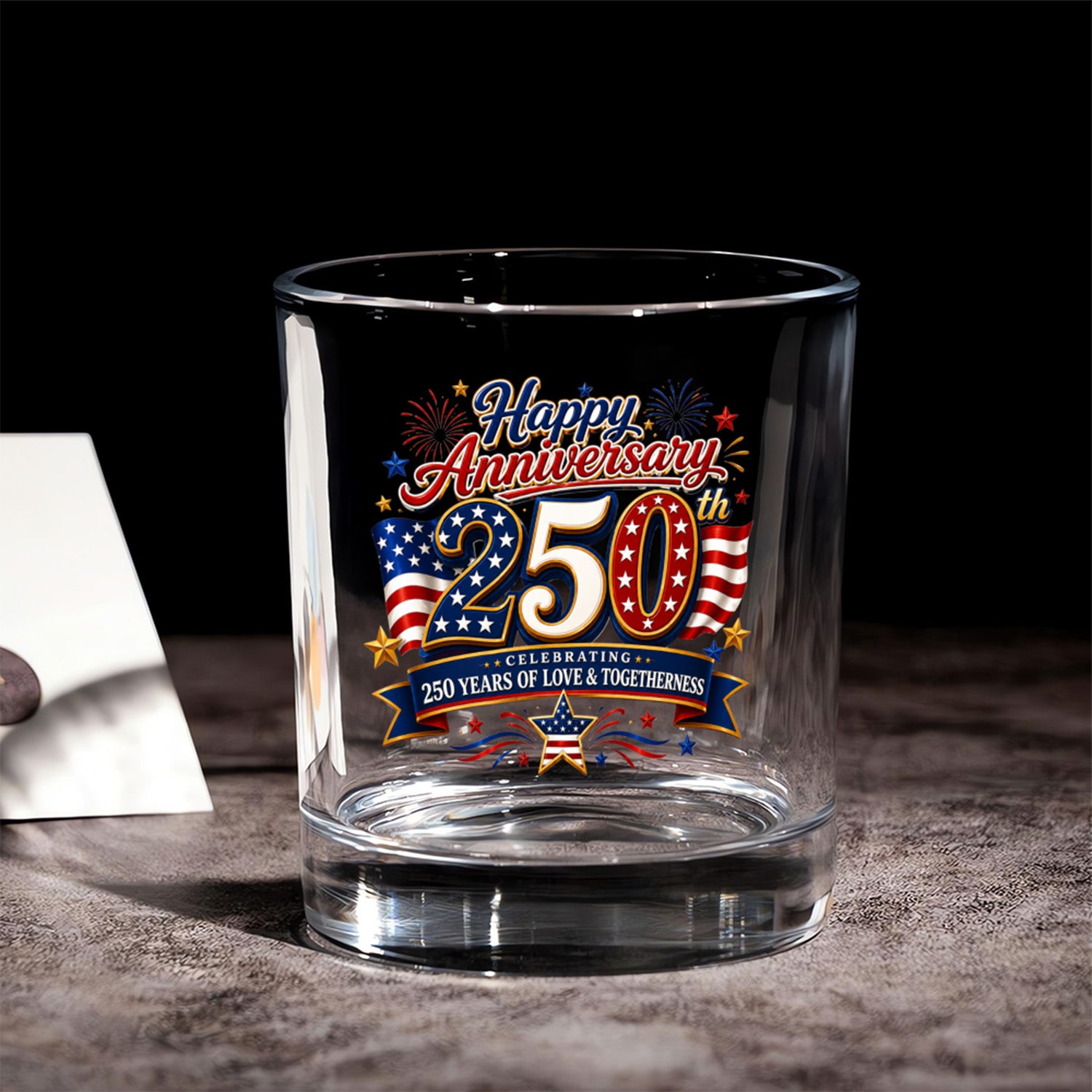 America 250 Anniversary Liberty Whiskey Glass
