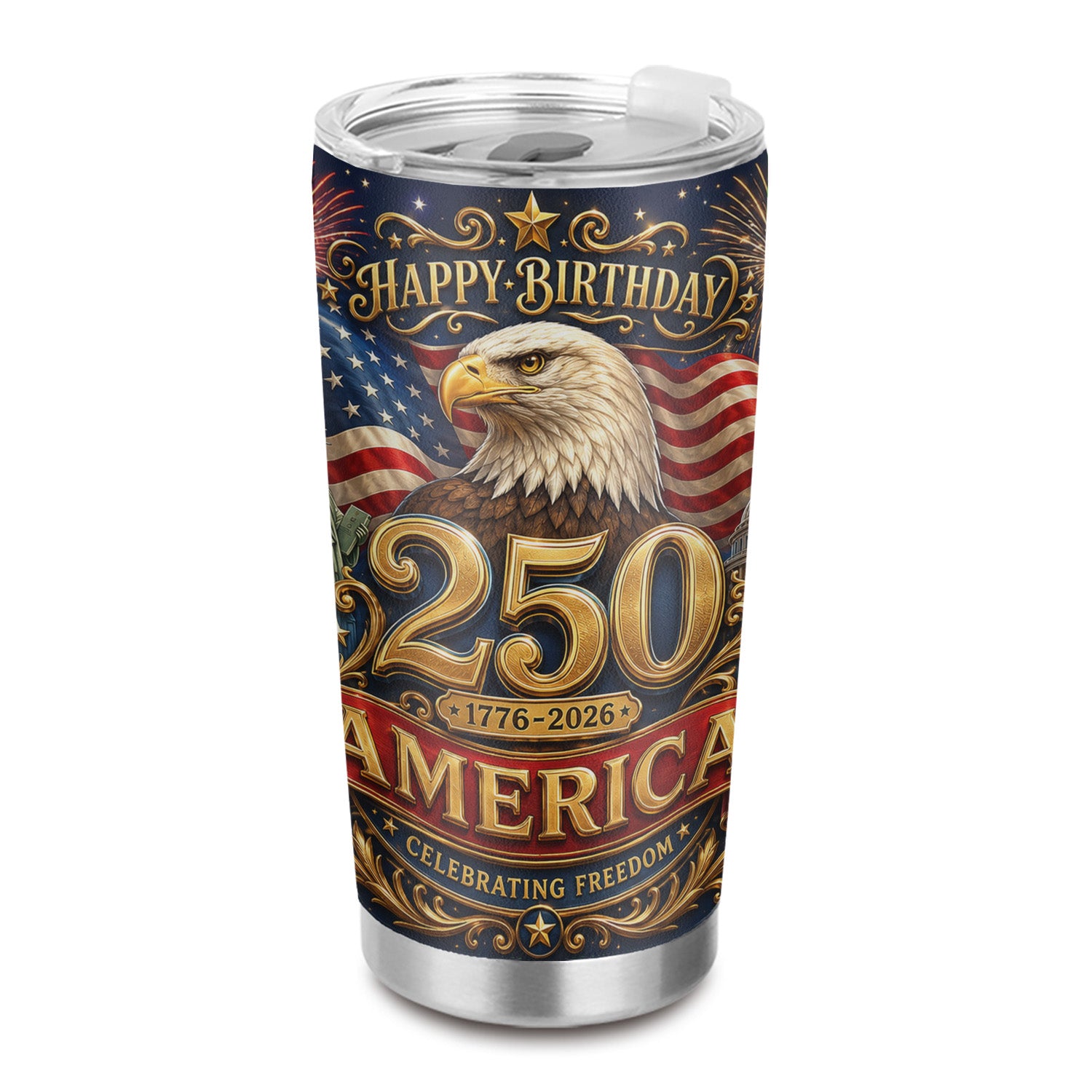America 250 Patriotic Tumbler 20oz Freedom Edition