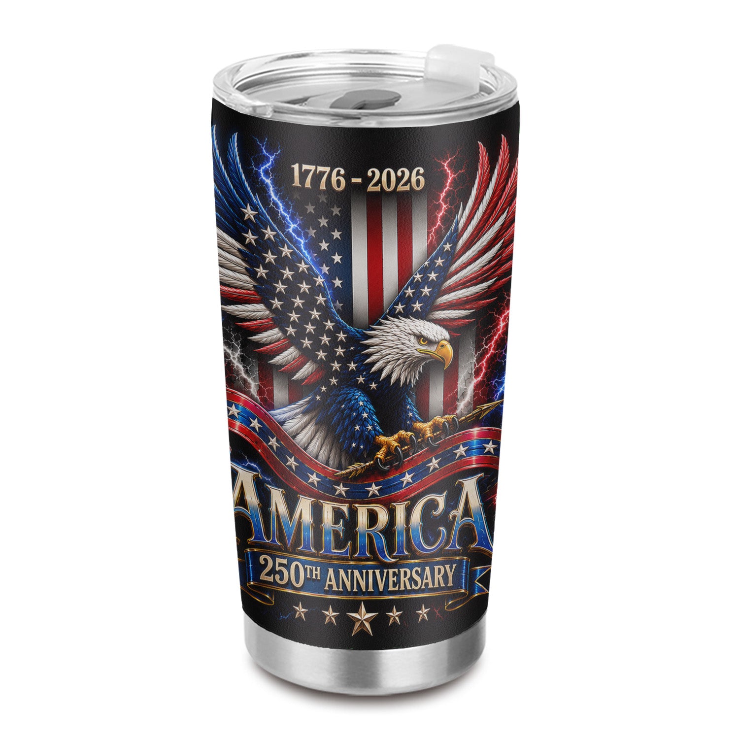 USA 1776-2026 Patriotic Tumbler 20oz Freedom Keepsake