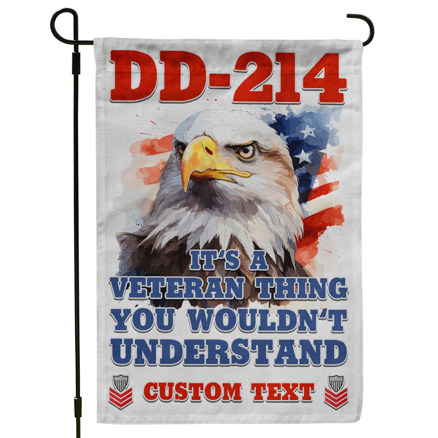 Personalized US Military Logo/Insignia And Text KFLAG30 Garden Flag, House Flag Twin-Side Printing