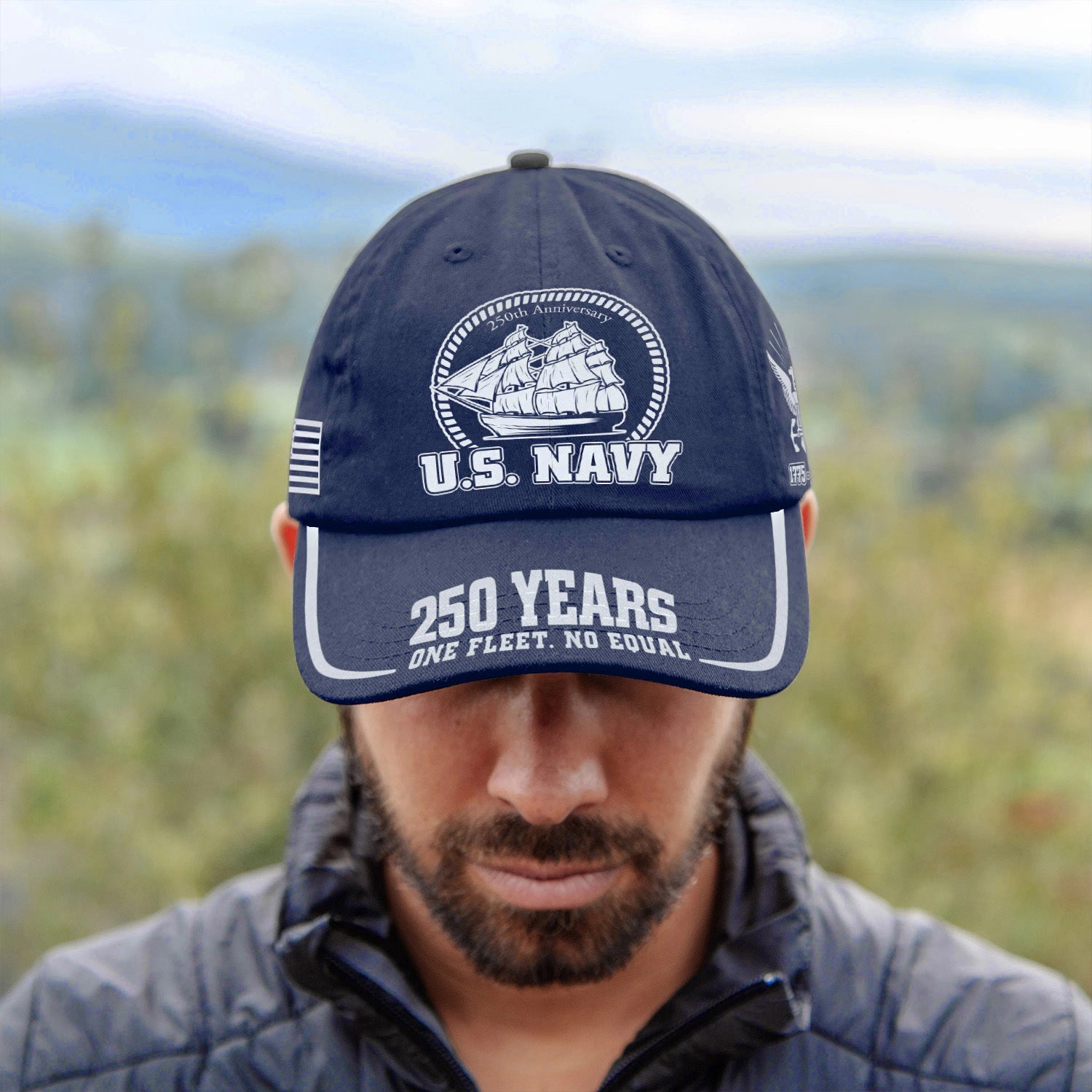 US Navy 250 Years One Fleet, No Equal All Over Prints Premium Classic Cap