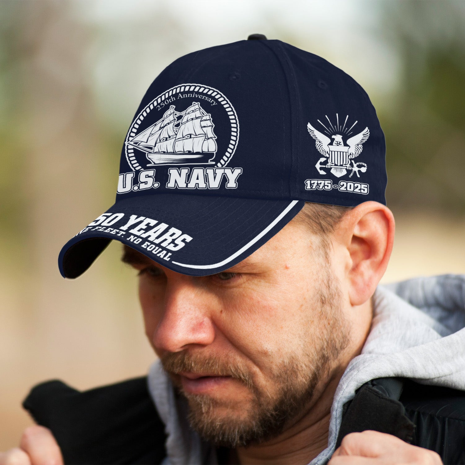 US Navy 250 Years One Fleet, No Equal All Over Prints Premium Classic Cap