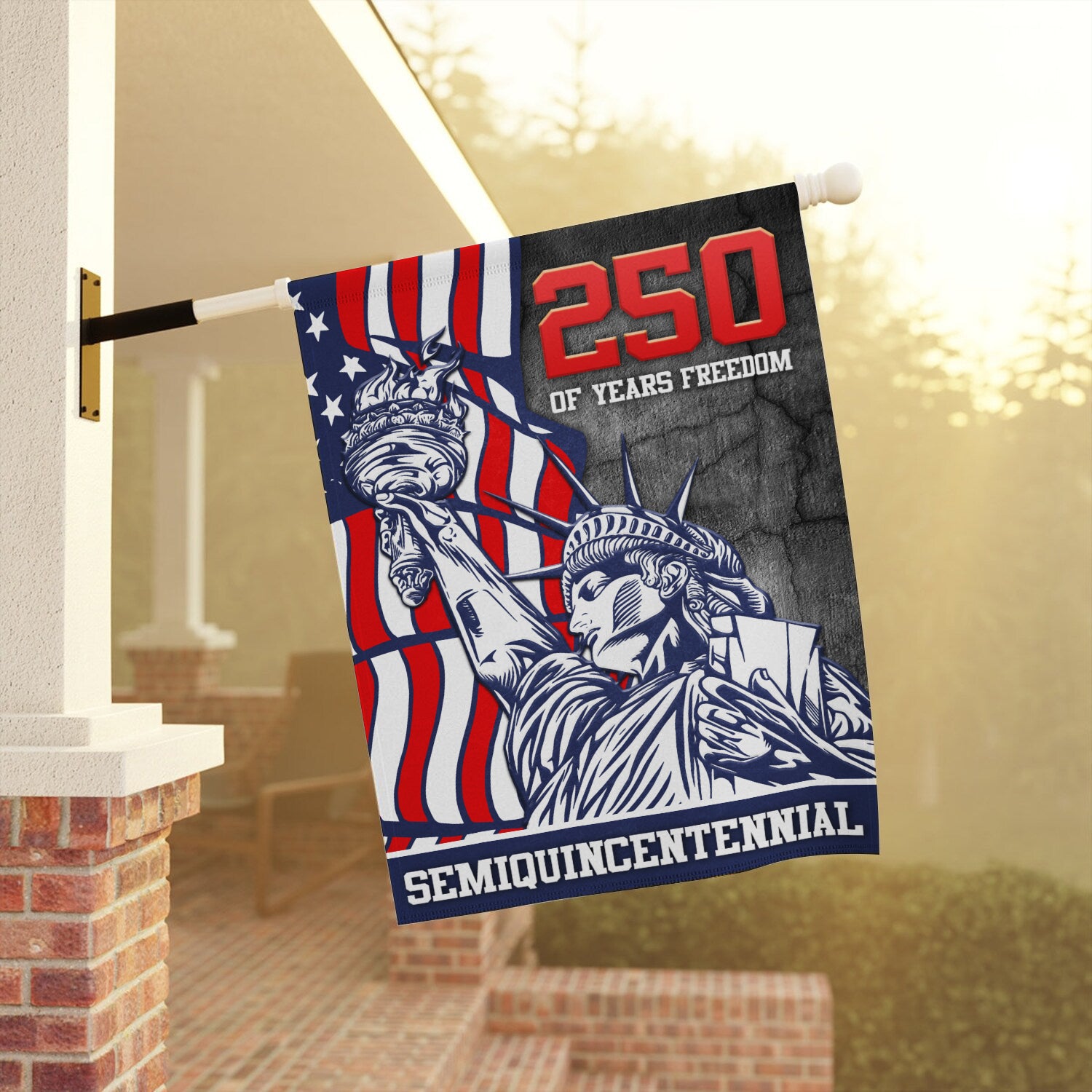 250 Years Of Freedom Semiquincentennial House Flag 28''x40'' Twin-Side Printing