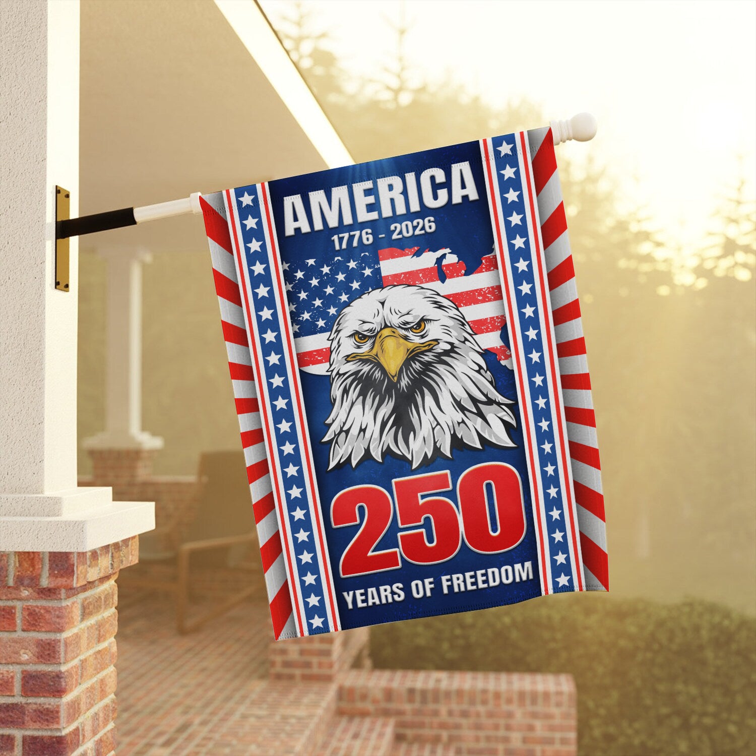 America 1776 - 2026 250 Years Of Freedom House Flag 28''x40'' Twin-Side Printing
