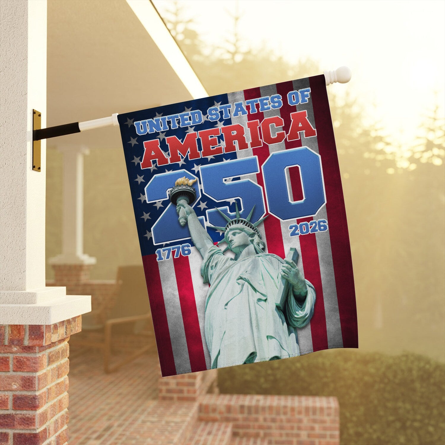 United States Of America 250 1776 - 2026 House Flag 28''x40'' Twin-Side Printing