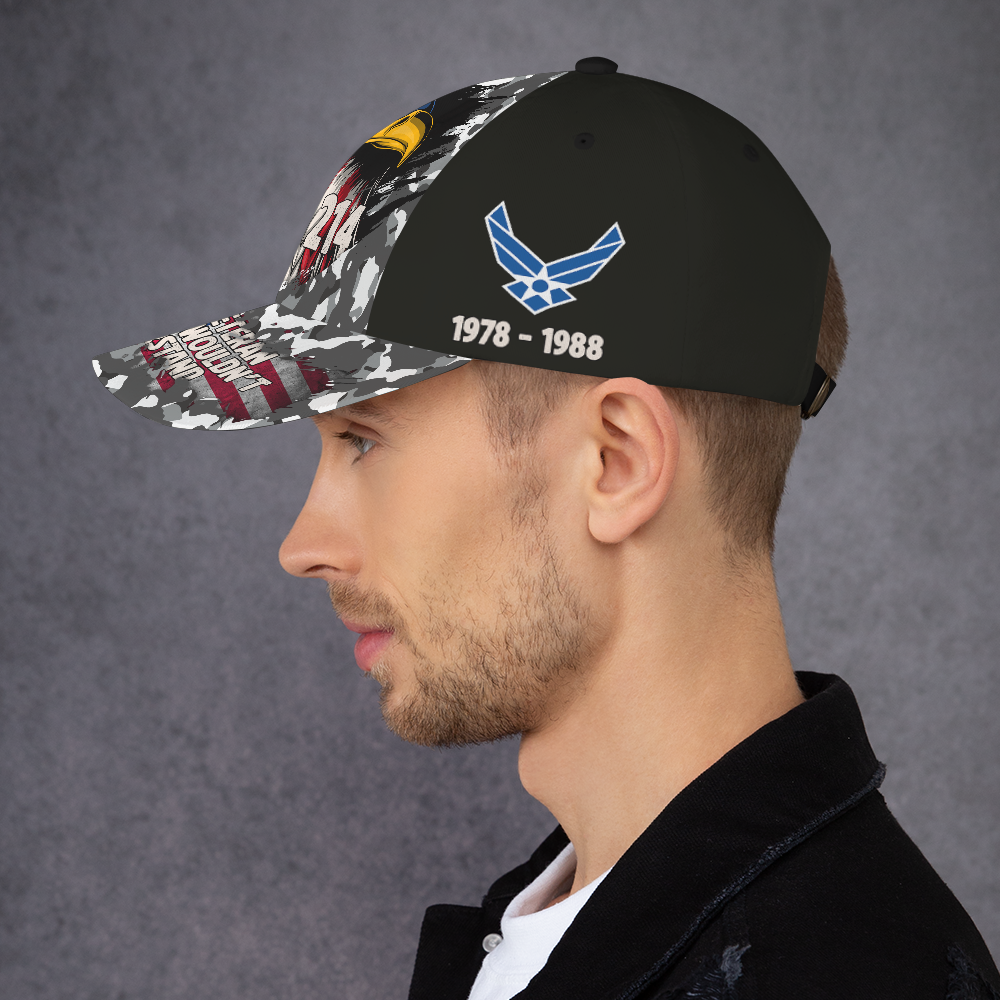 Custom Ranks/Insignia, Personalized Name And Years Served All Over Prints Premium Classic Cap KAOVC18