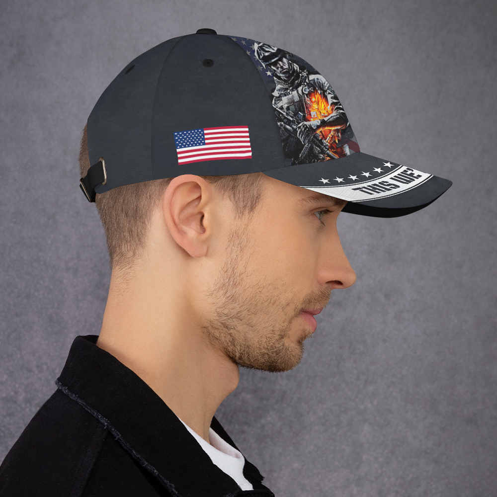 Custom Ranks/Insignia, Personalized Name And Years Served All Over Prints Premium Classic Cap KAOVC24