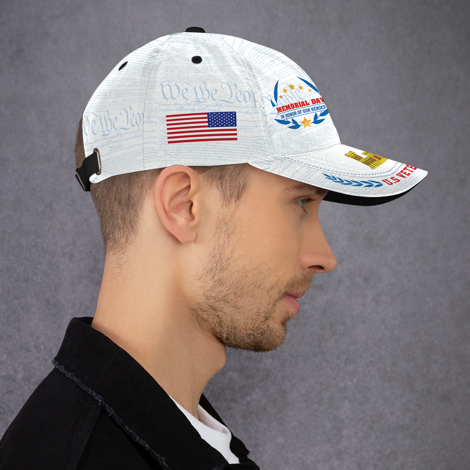 Custom Ranks/Insignia, Personalized Name And Years Served All Over Prints Premium Classic Cap KAOVC15