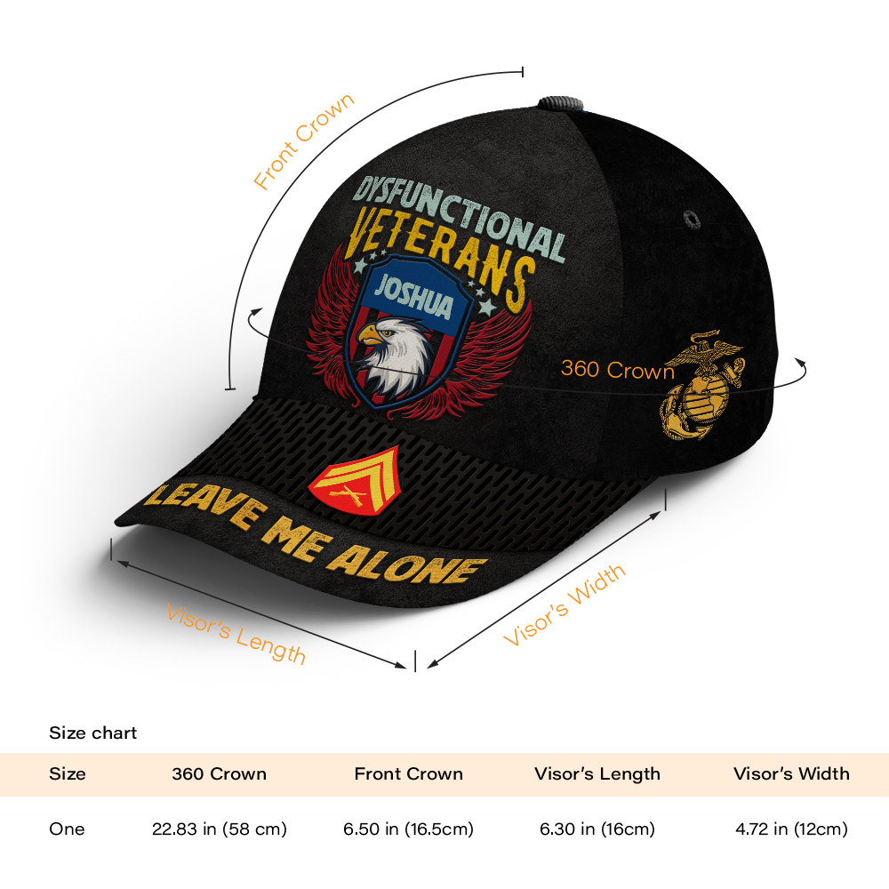 Custom Ranks/Insignia, Personalized Name And Years Served All Over Prints Premium Classic Cap KAOVC23