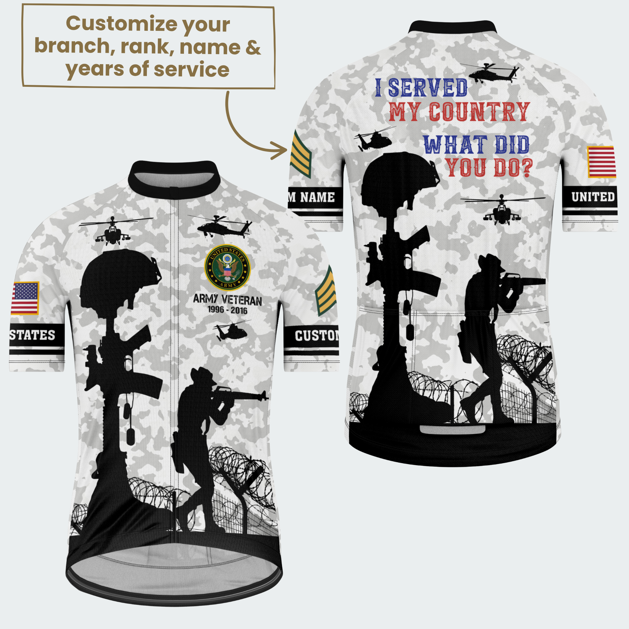 Men’s Veteran I Served My Country Cycling Jersey & Kit