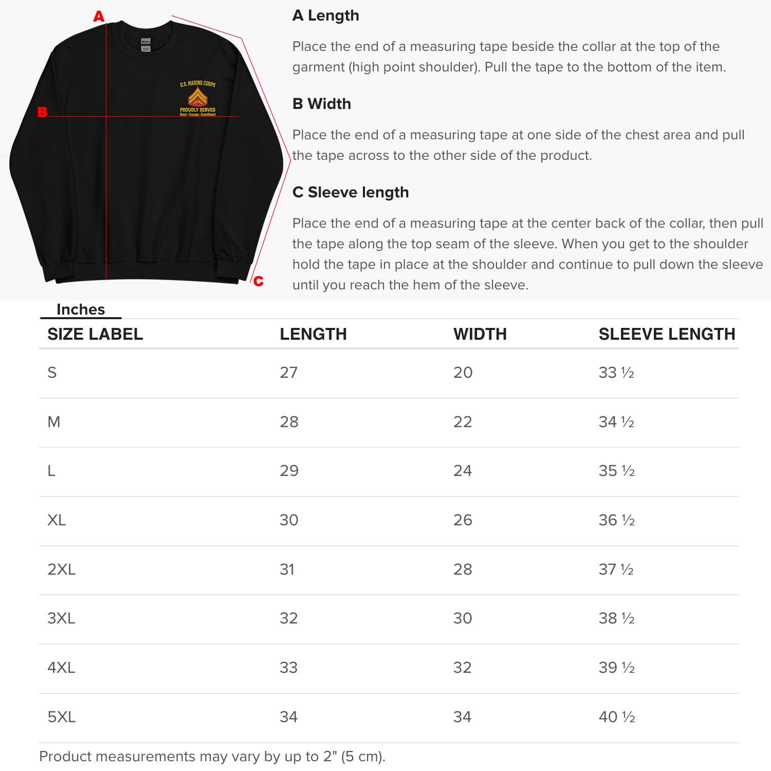 Custom MARlNE Ranks, Insignia Core Values Embroidered Unisex Sweatshirt