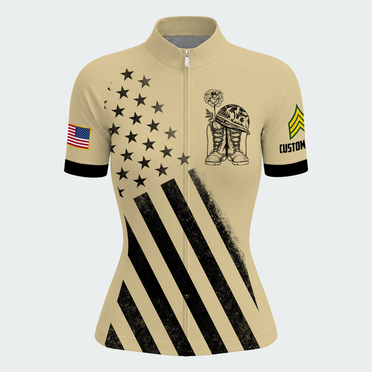 Women’s Personalized Female Veteran Warrior Cycling Jersey & Kit