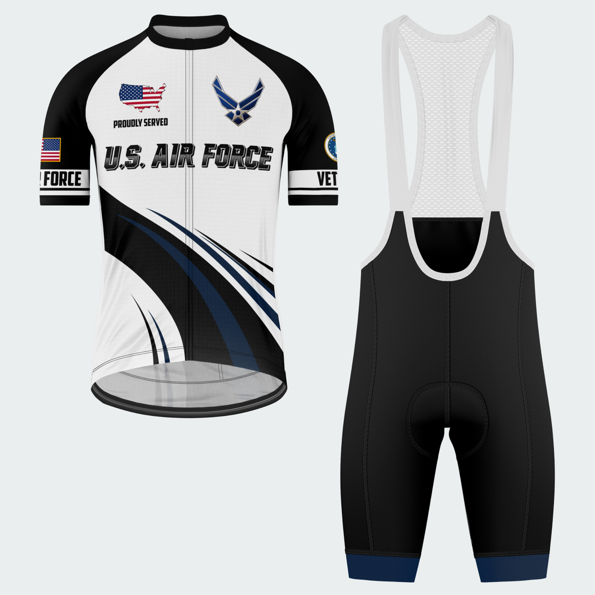 Men’s Personalized U.S. Air Force Proudly Served Cycling Jersey & Kit