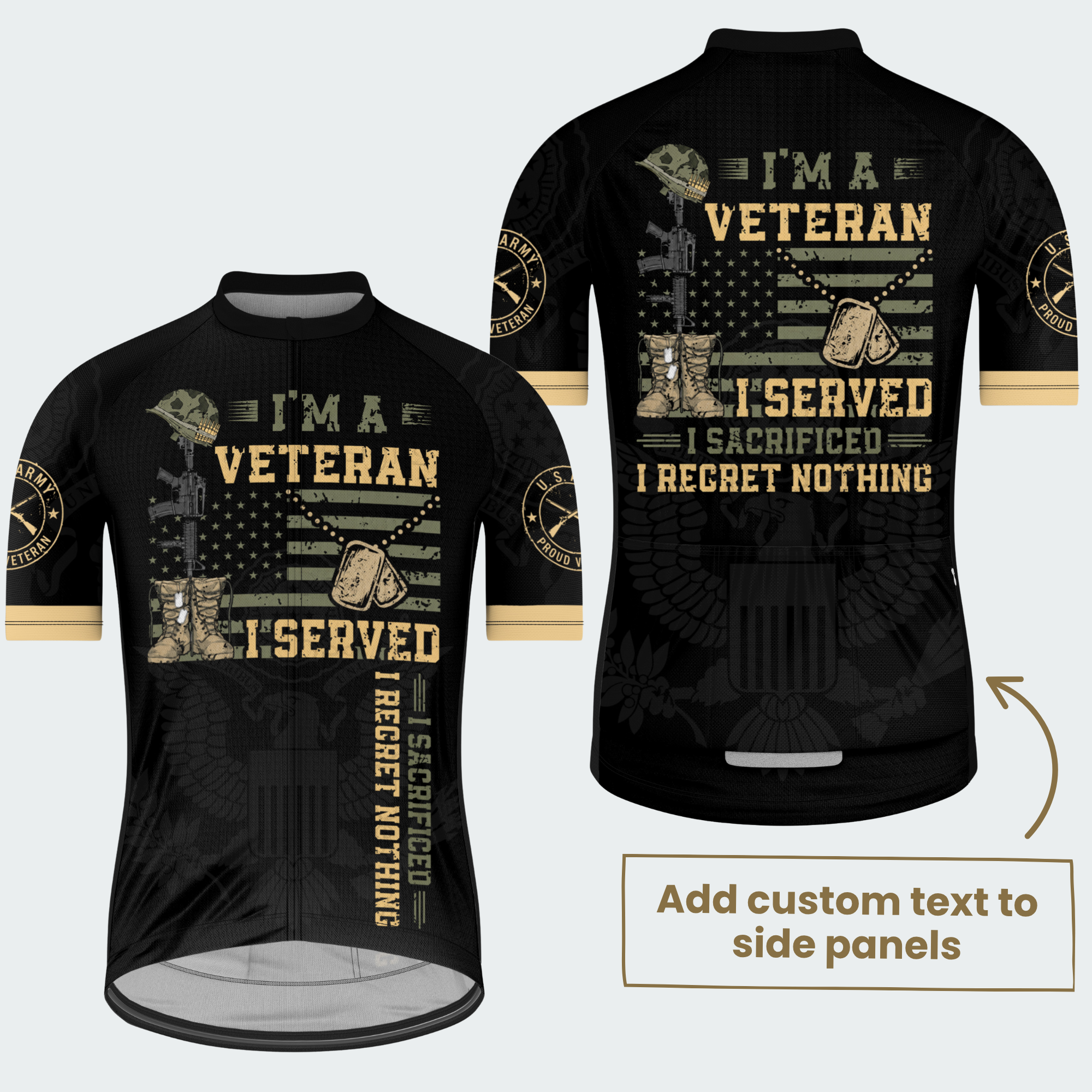 Men’s Personalized U.S. Army I Served Veteran Cycling Jersey & Kit